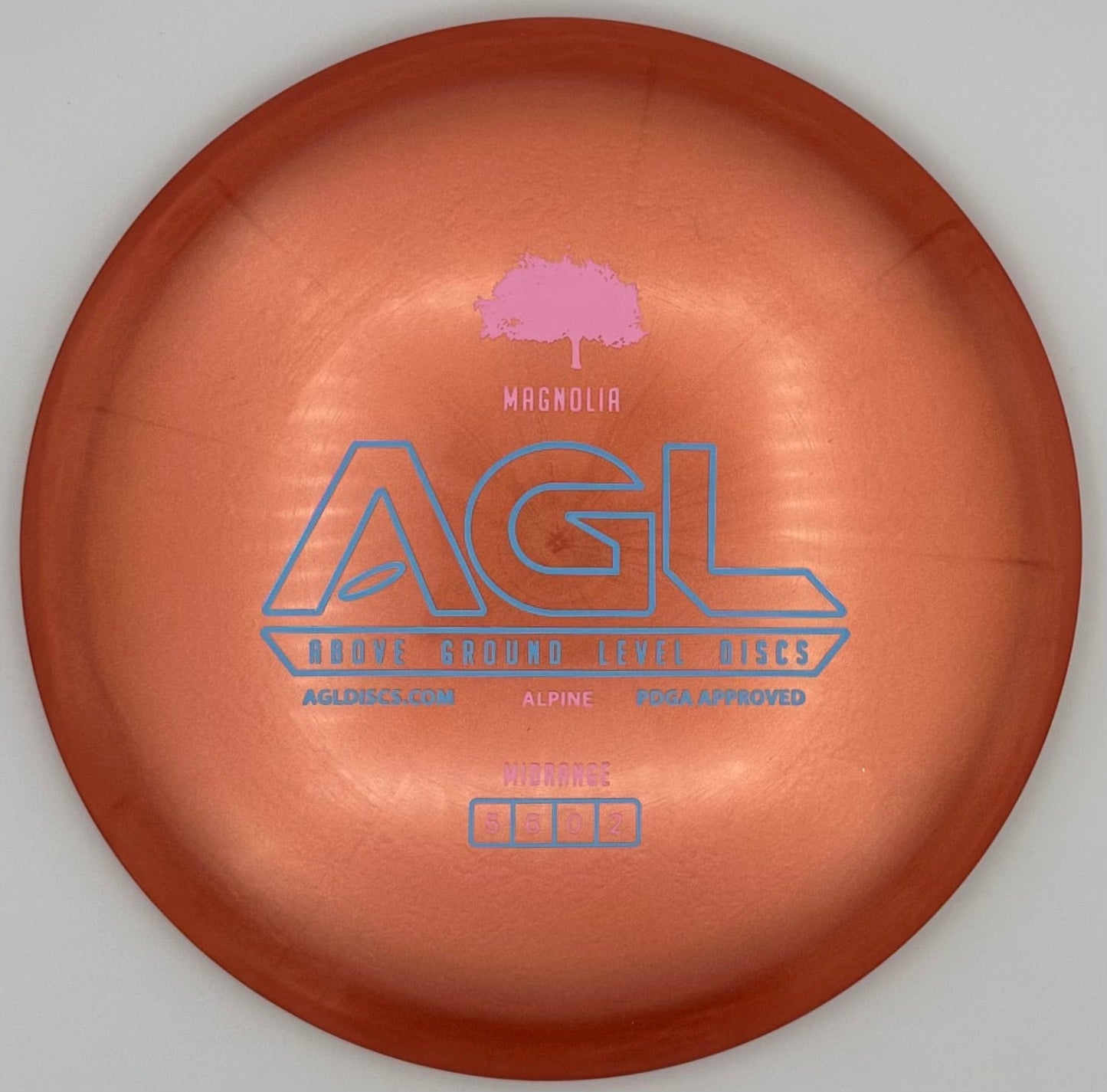 AGL Discs - Burnt Orange Alpine Magnolia (AGL Bar Stamp)