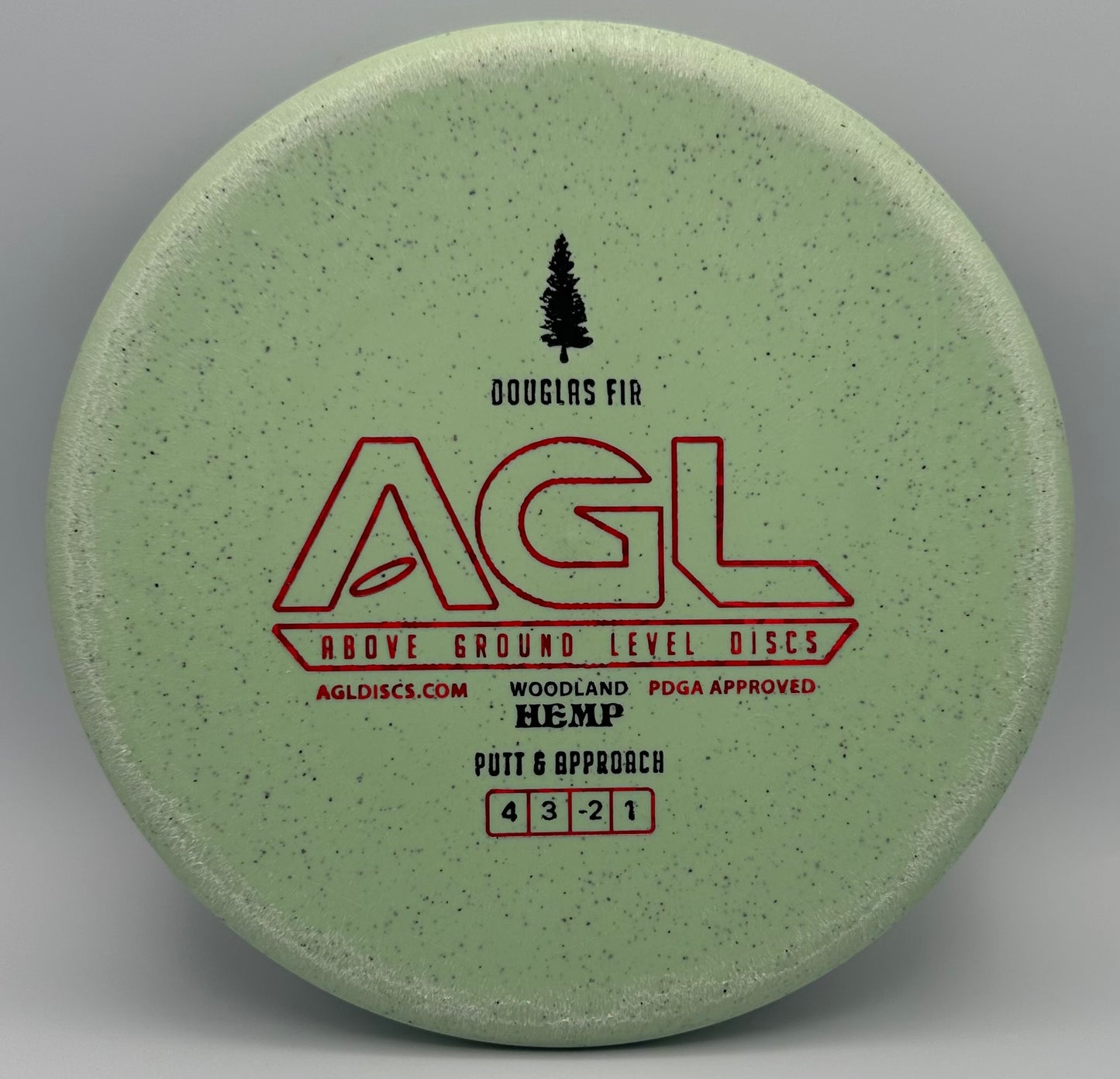 AGL Discs -  Minty Green Woodland Hemp Douglas Fir (AGL Bar Stamp)