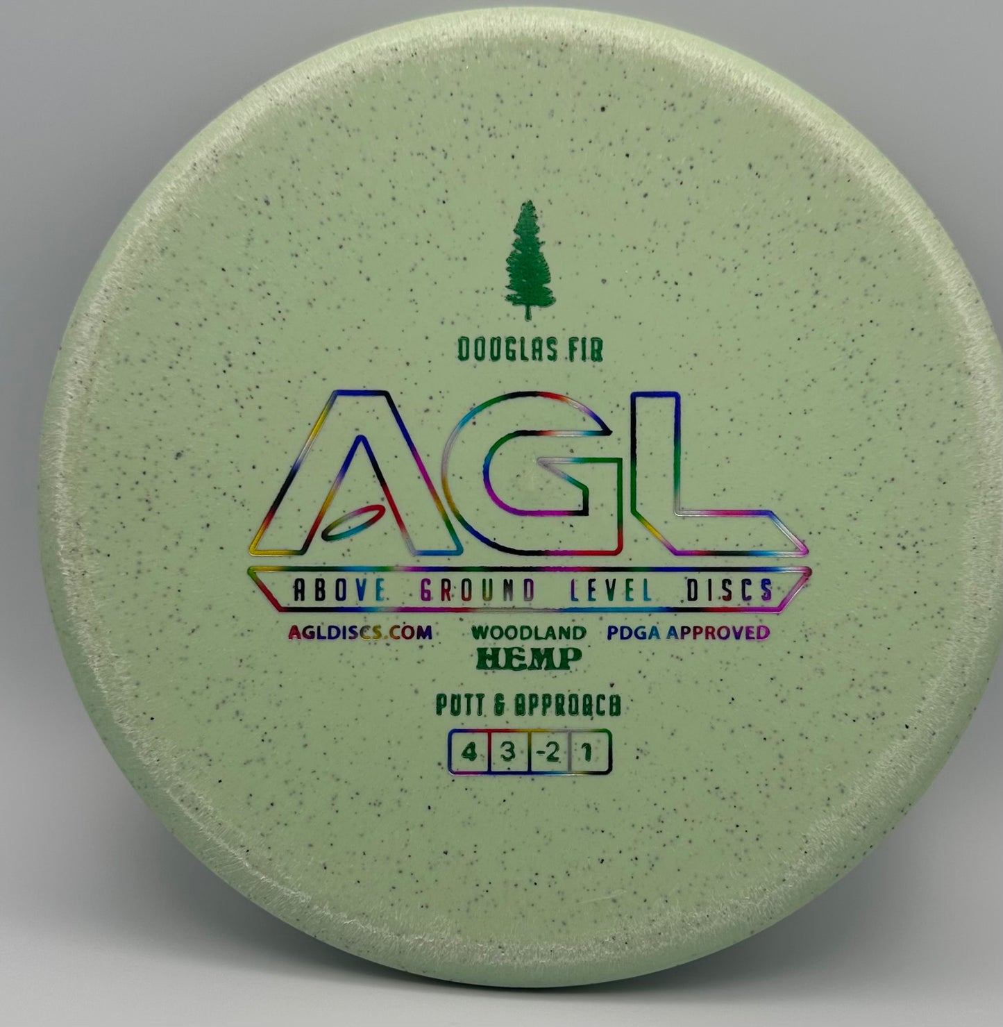 AGL Discs -  Minty Green Woodland Hemp Douglas Fir (AGL Bar Stamp)