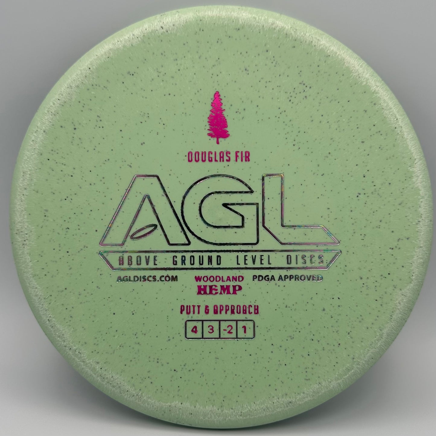 AGL Discs -  Minty Green Woodland Hemp Douglas Fir (AGL Bar Stamp)