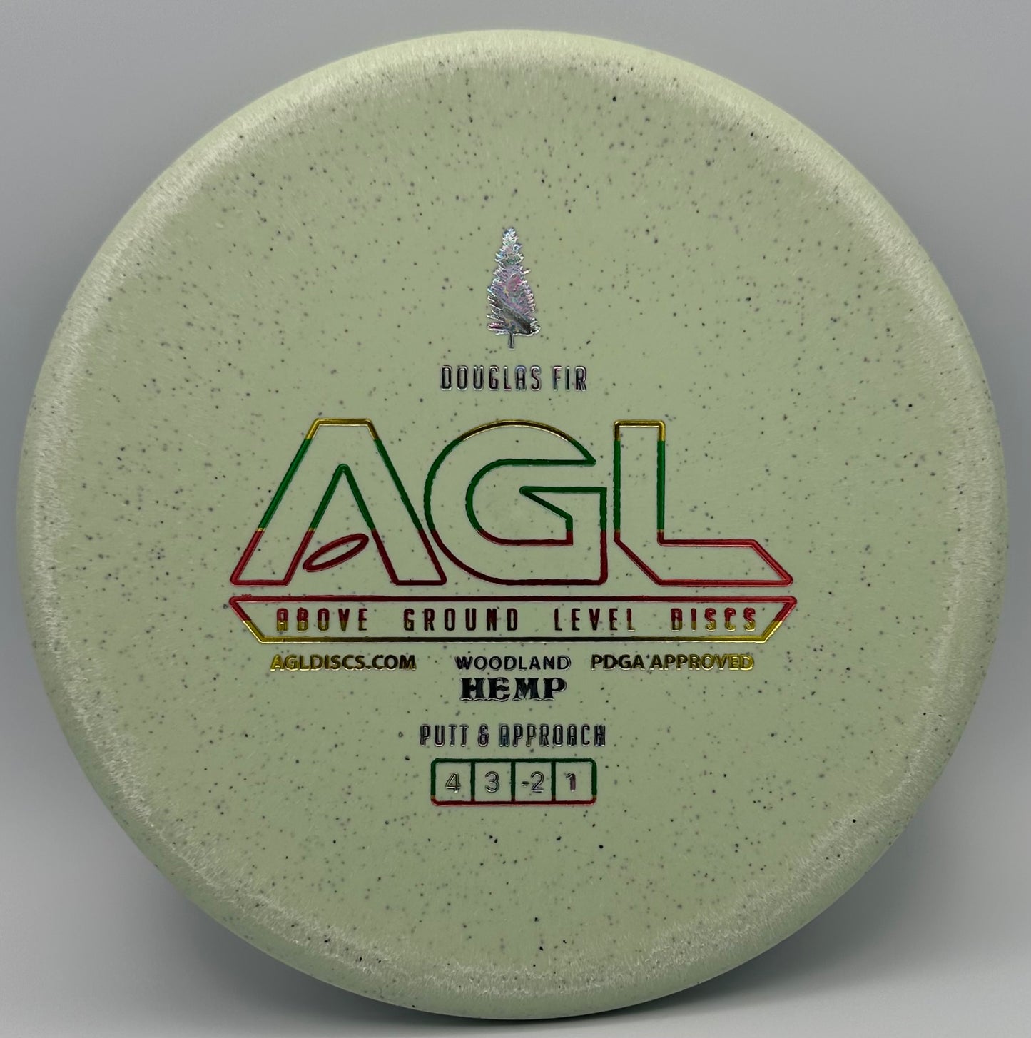 AGL Discs -  Minty Green Woodland Hemp Douglas Fir (AGL Bar Stamp)