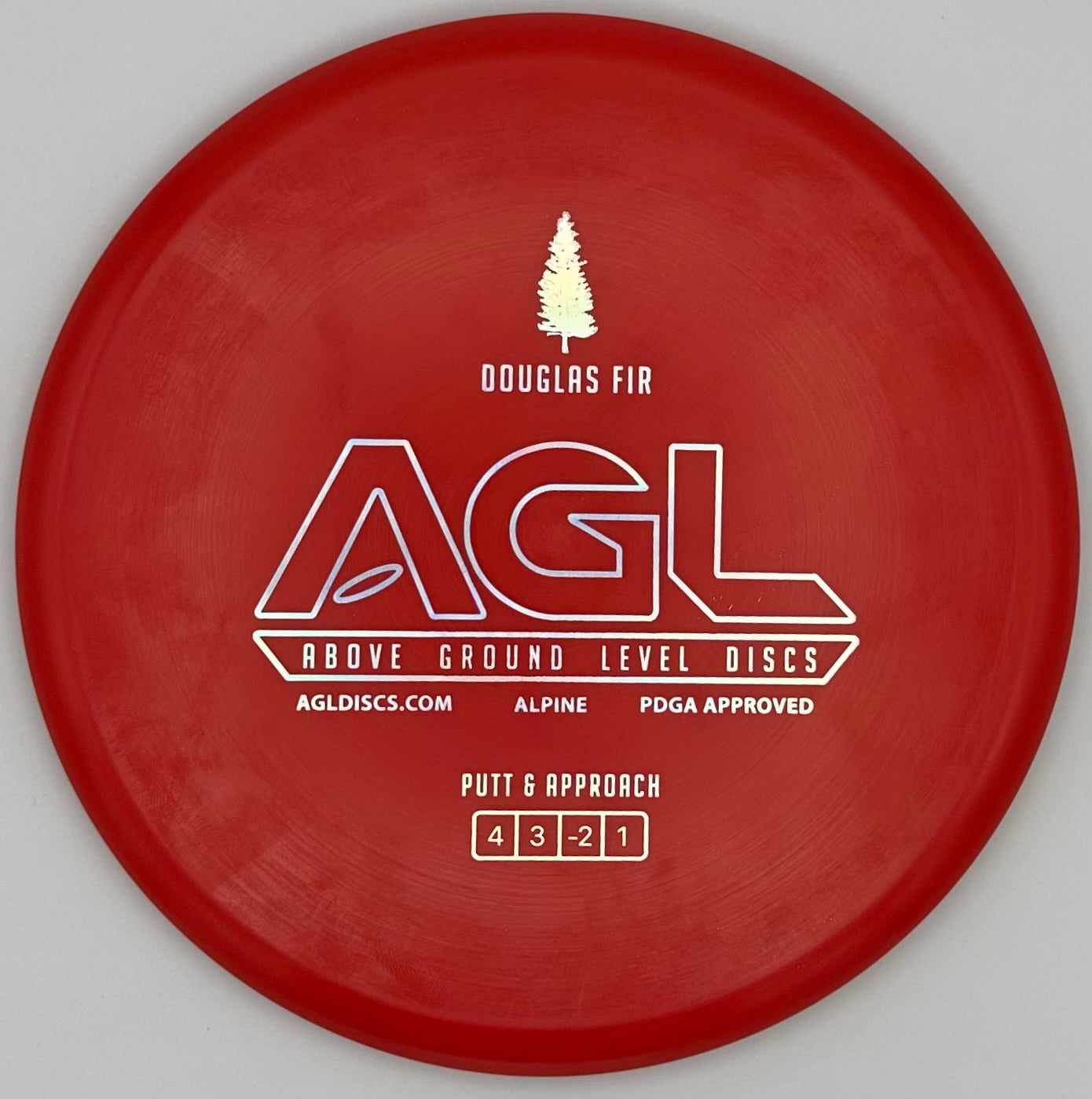 AGL Discs - Ribbon Red Alpine Douglas Fir (AGL Bar Stamp)