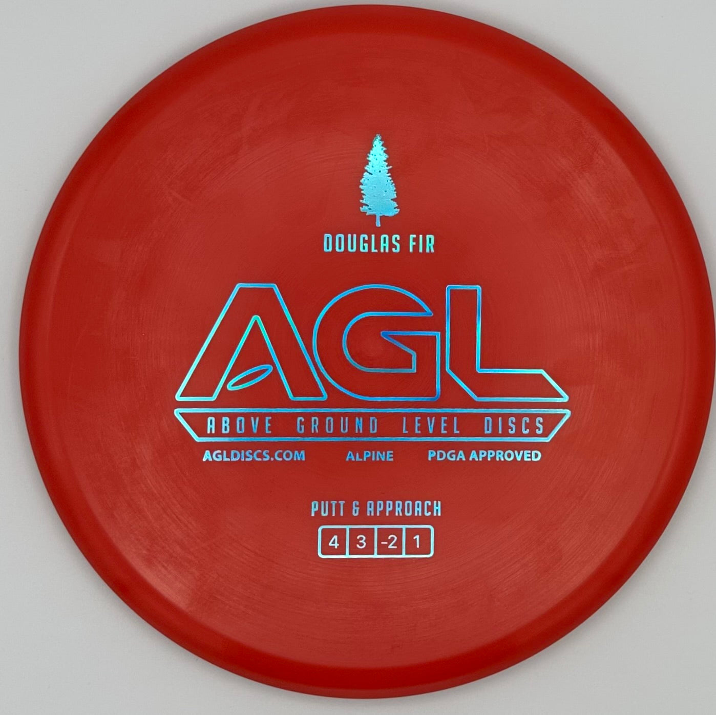 AGL Discs - Ribbon Red Alpine Douglas Fir (AGL Bar Stamp)