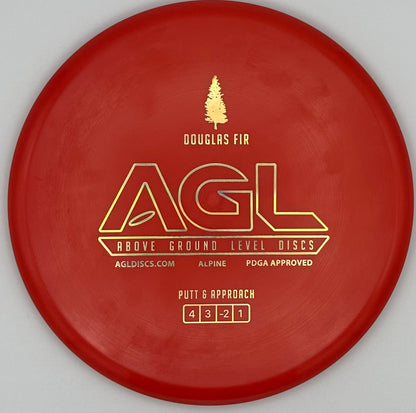 AGL Discs - Ribbon Red Alpine Douglas Fir (AGL Bar Stamp)