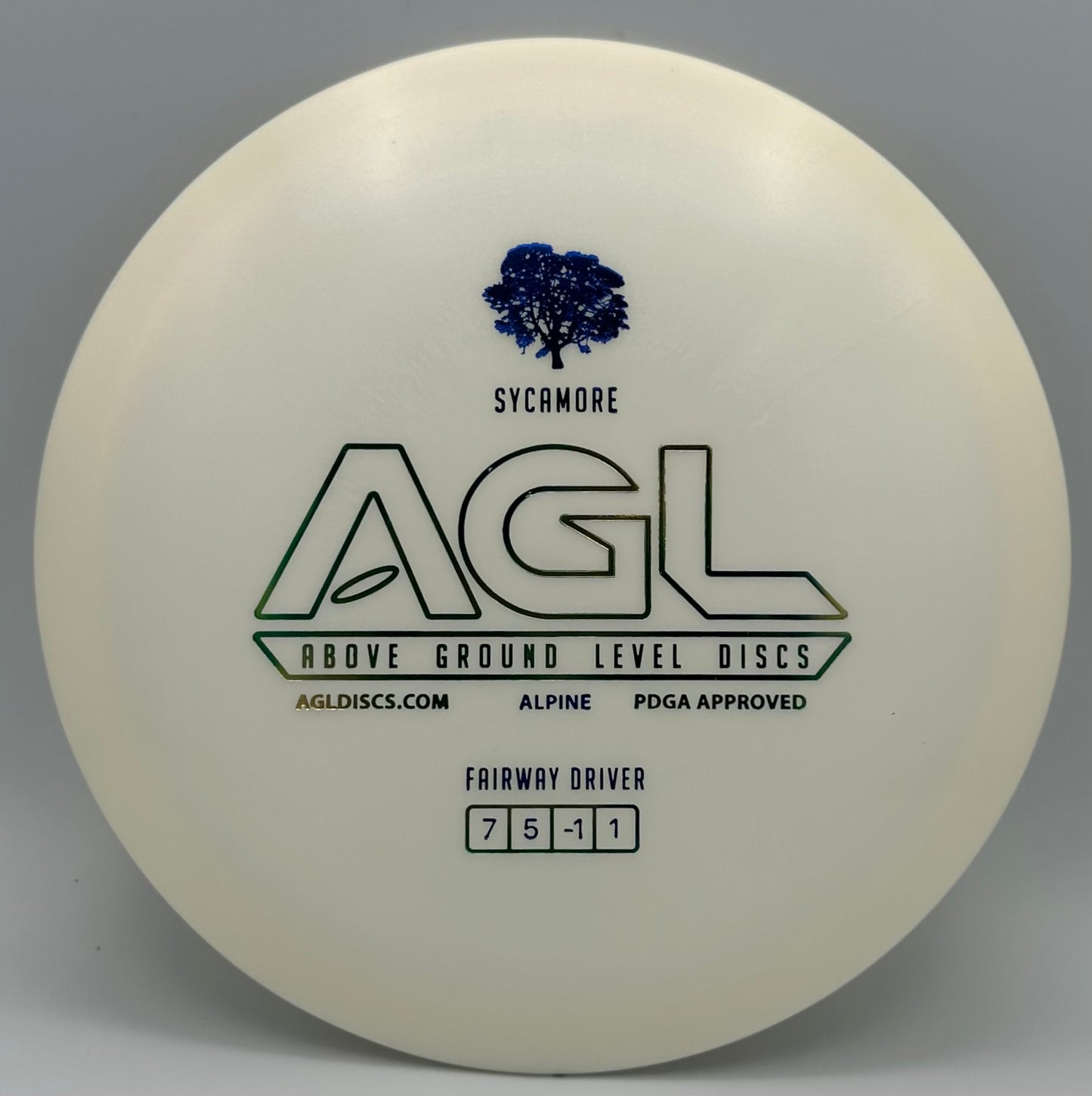 AGL Discs - Daisy White Alpine Sycamore (AGL Bar Stamp)