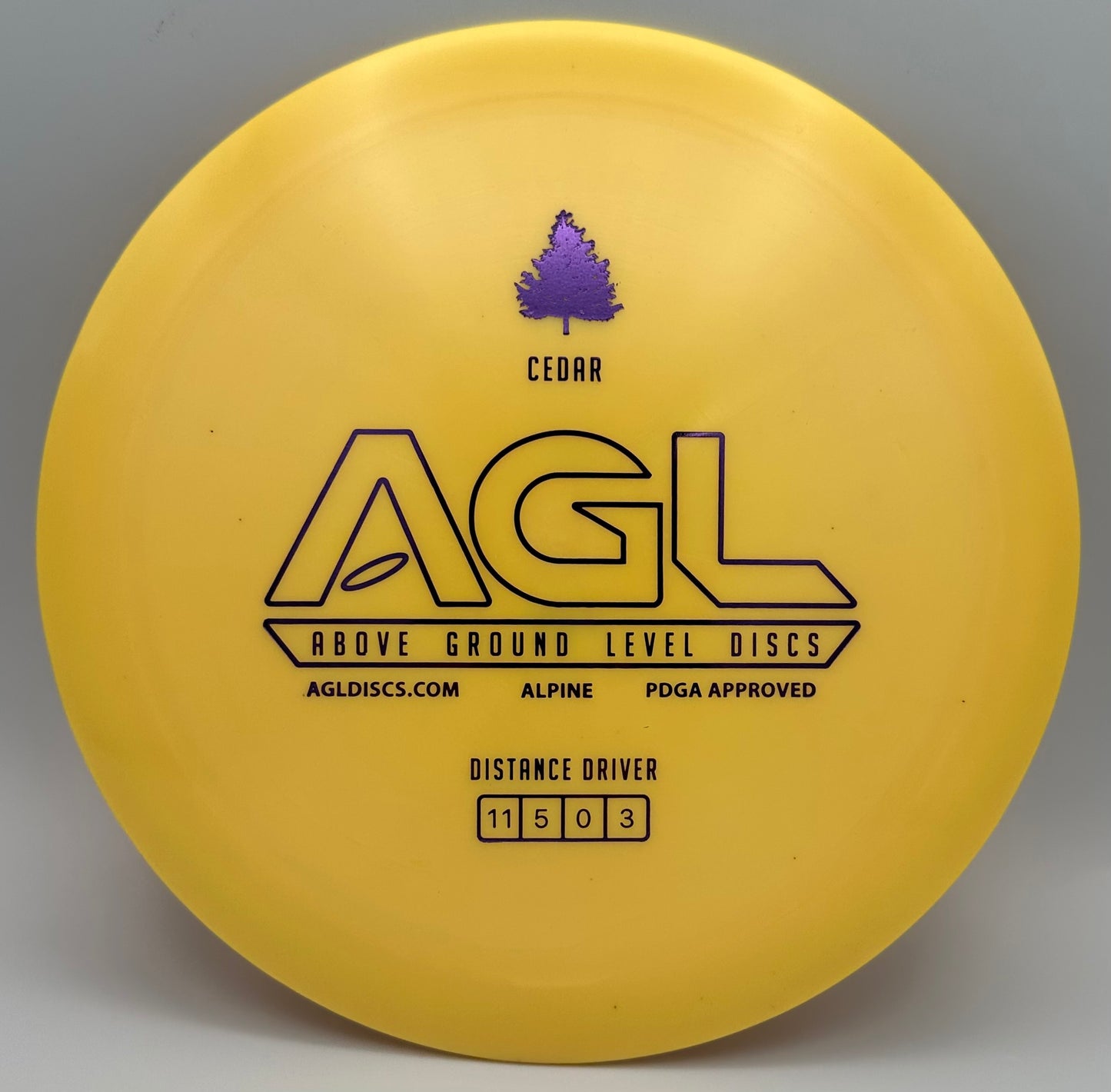 AGL Discs - Yellow Alpine Cedar (AGL Bar Stamp)