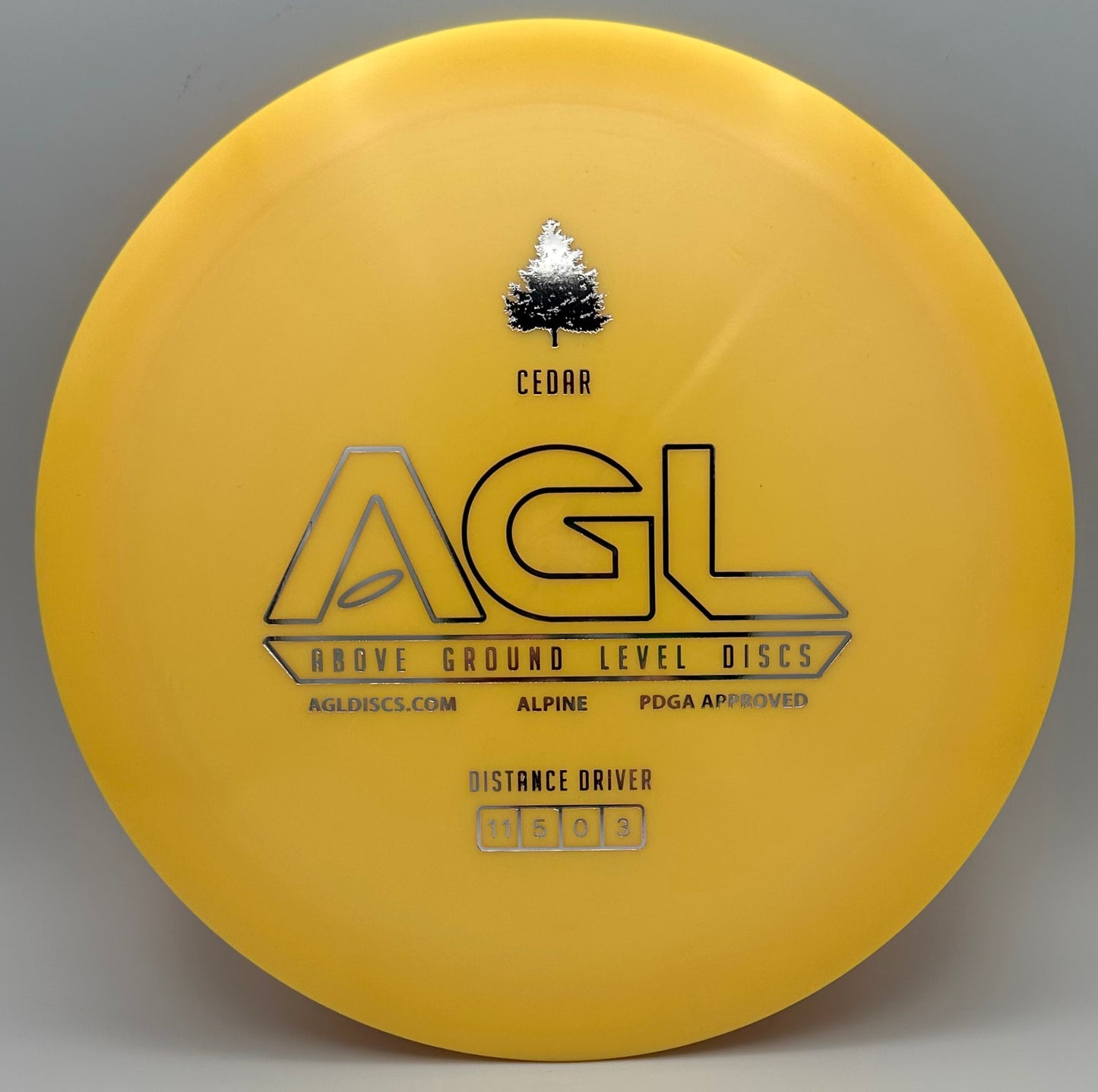 AGL Discs - Yellow Alpine Cedar (AGL Bar Stamp)