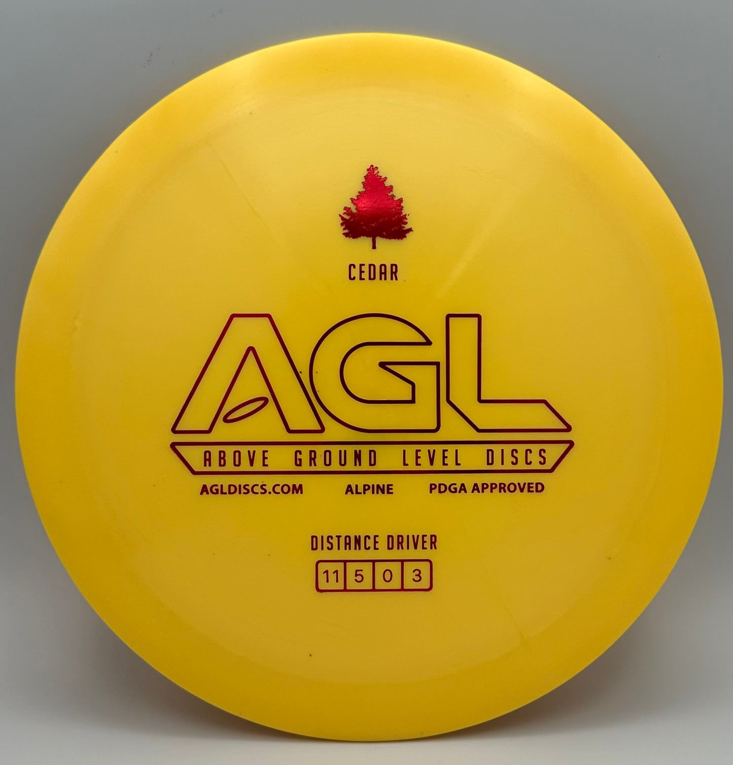 AGL Discs - Yellow Alpine Cedar (AGL Bar Stamp)