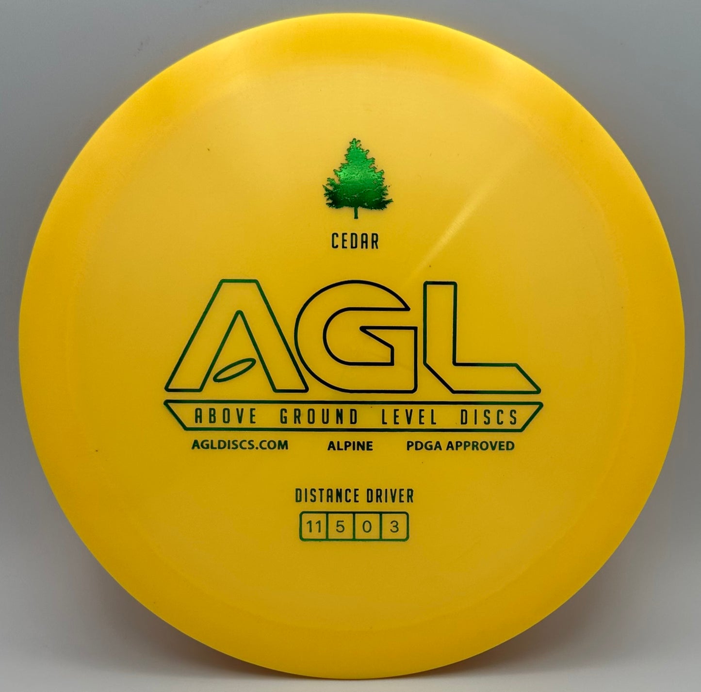 AGL Discs - Yellow Alpine Cedar (AGL Bar Stamp)