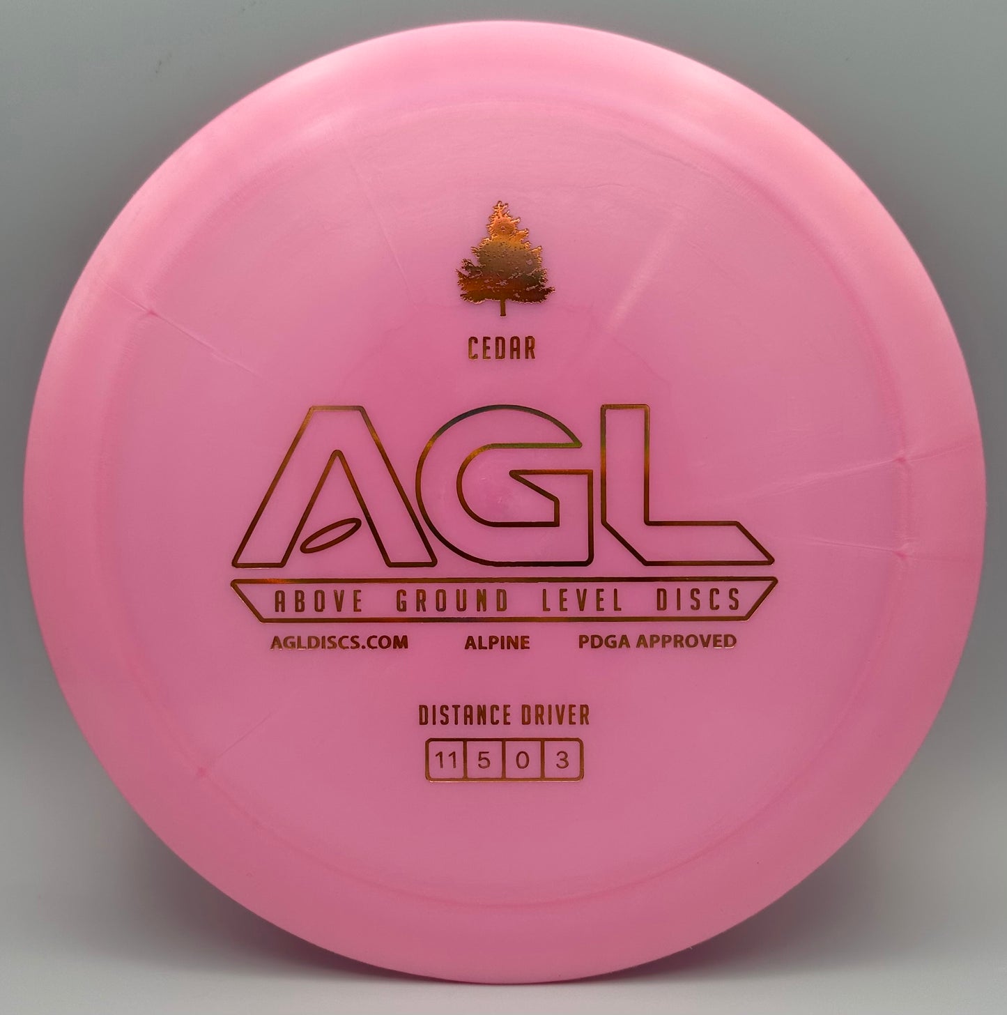 AGL Discs - Pink Alpine Cedar (AGL Bar Stamp)