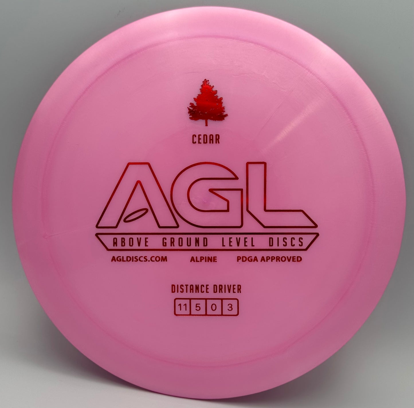 AGL Discs - Pink Alpine Cedar (AGL Bar Stamp)