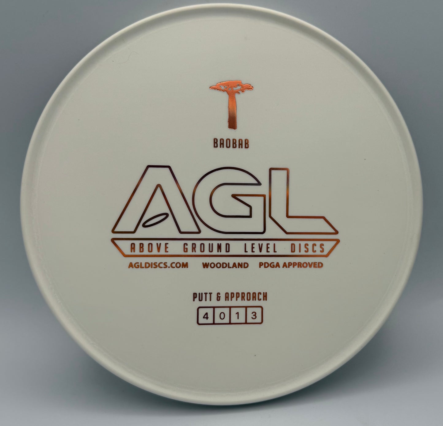 AGL Discs - White Woodland GLOW Baobab (AGL Bar Stamp)