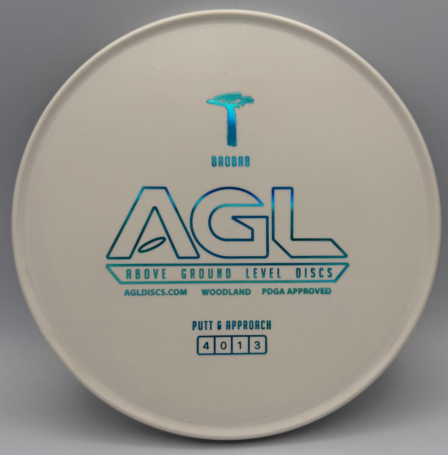 AGL Discs - White Woodland GLOW Baobab (AGL Bar Stamp)