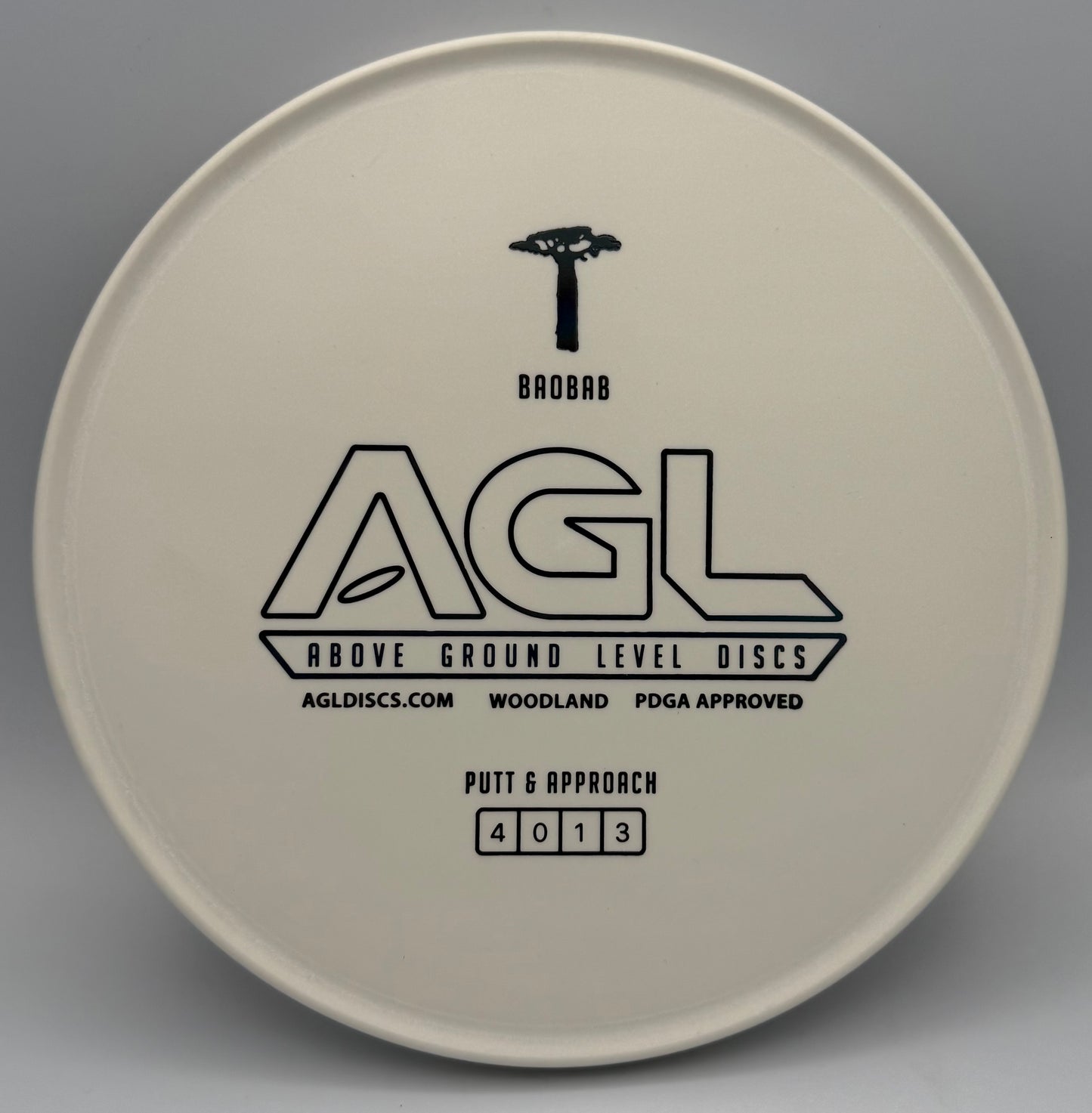 AGL Discs - White Woodland GLOW Baobab (AGL Bar Stamp)