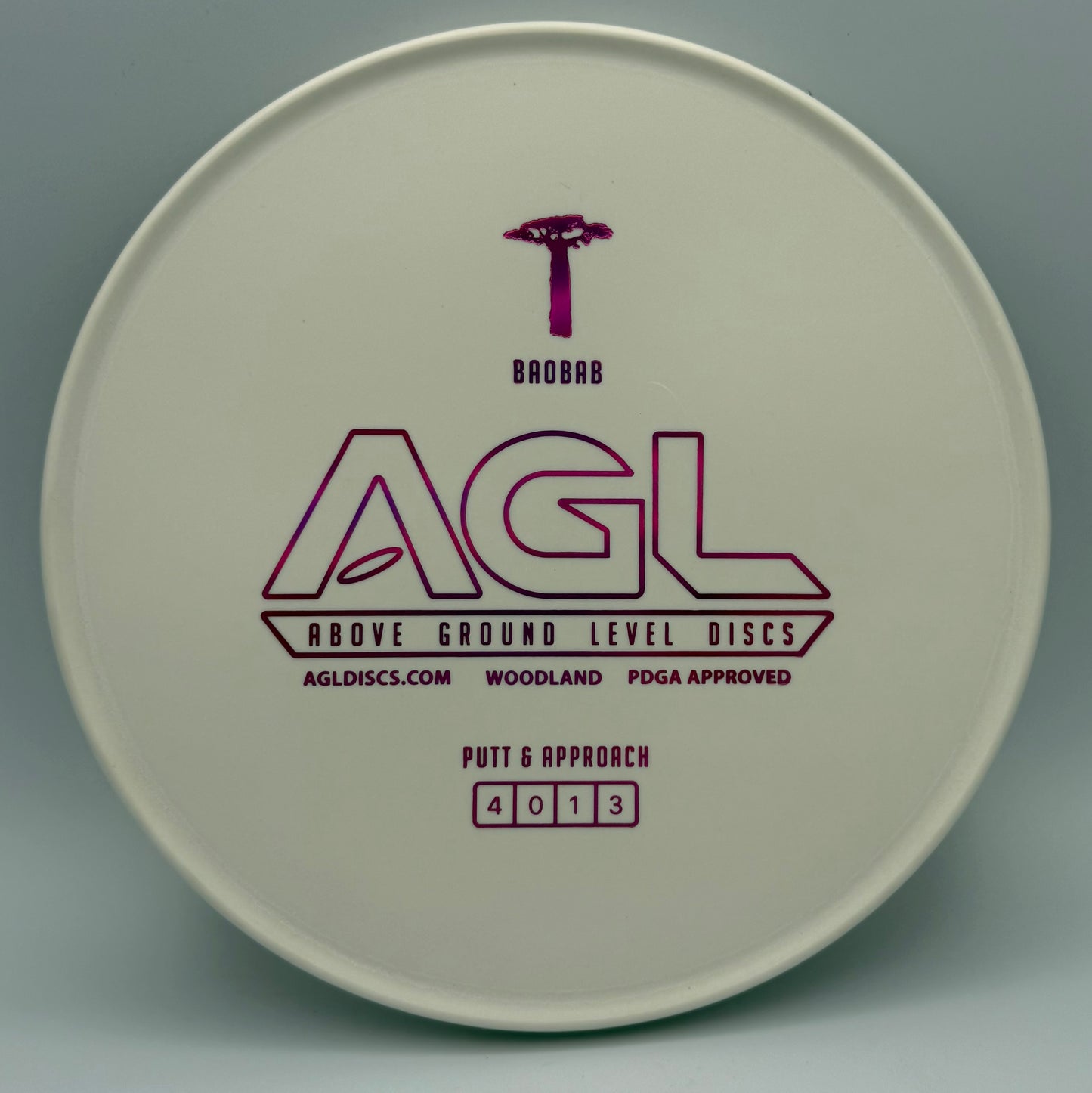 AGL Discs - White Woodland GLOW Baobab (AGL Bar Stamp)