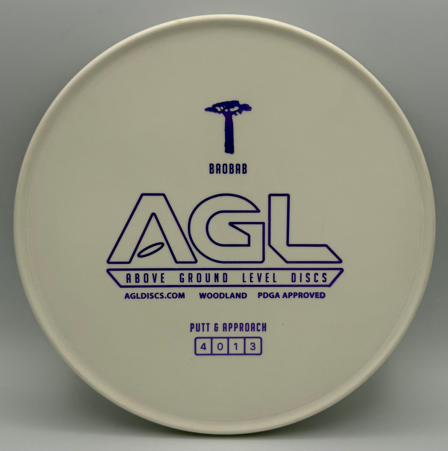 AGL Discs - White Woodland GLOW Baobab (AGL Bar Stamp)