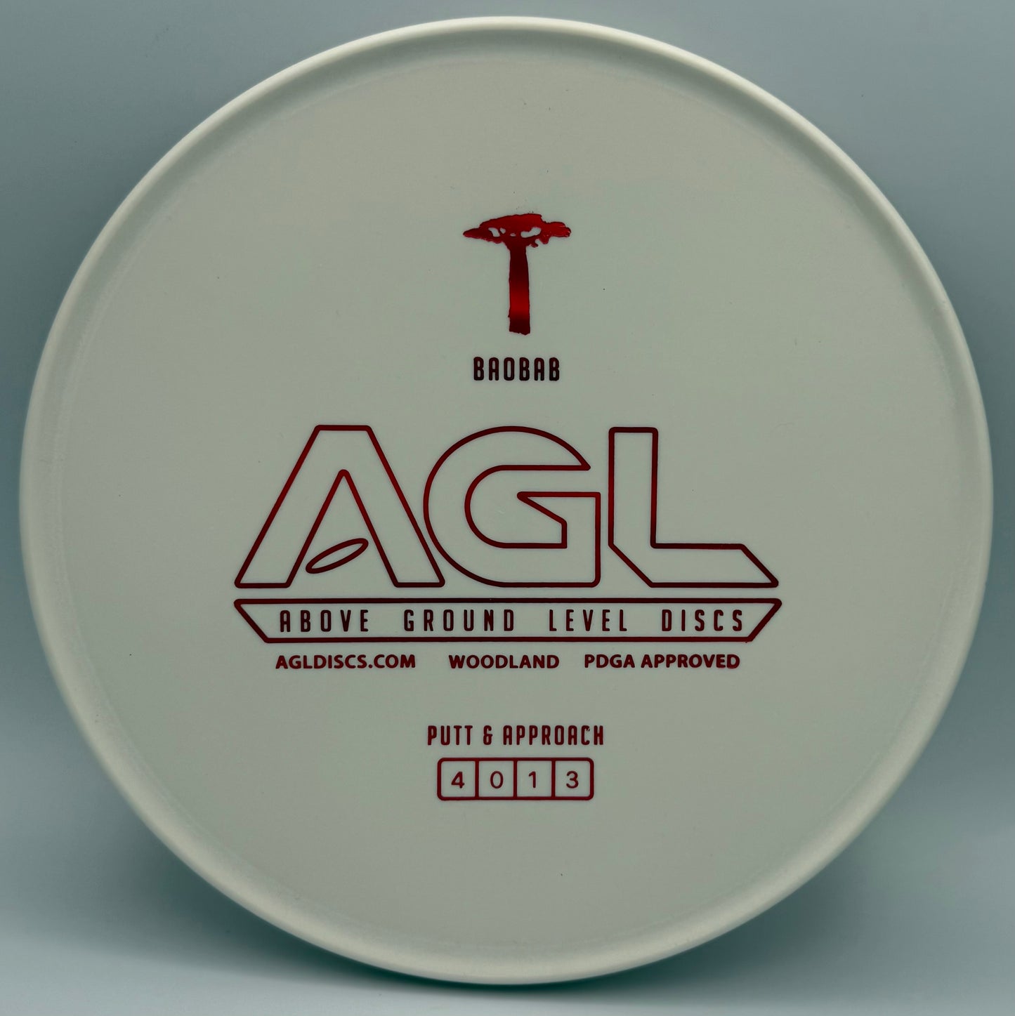 AGL Discs - White Woodland GLOW Baobab (AGL Bar Stamp)