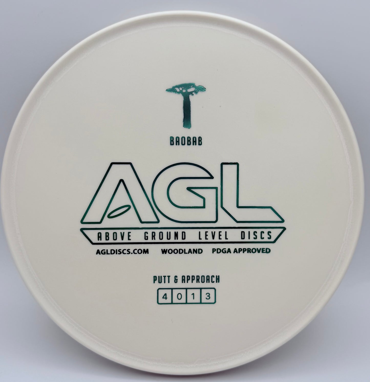 AGL Discs - White Woodland GLOW Baobab (AGL Bar Stamp)