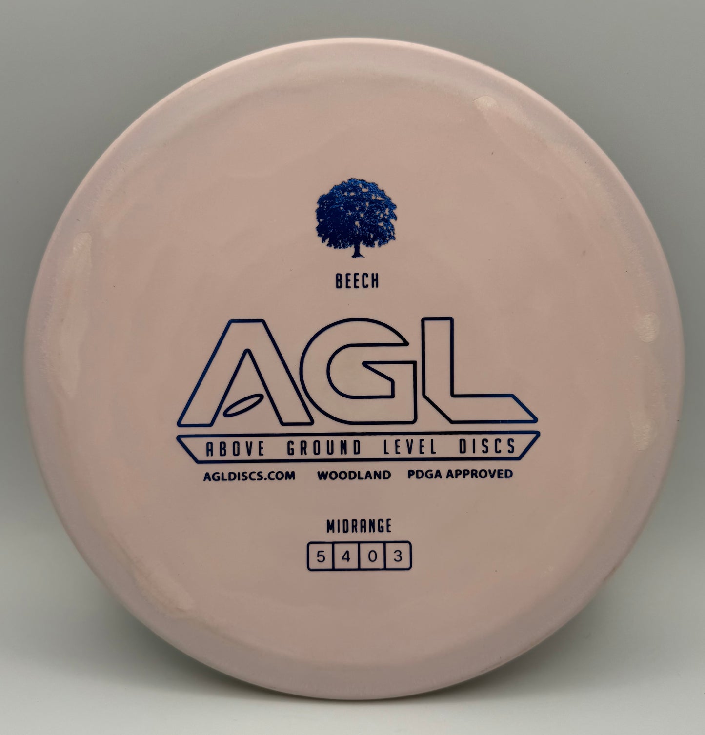 AGL Discs - Orchid Woodland Beech (AGL Bar Logo)