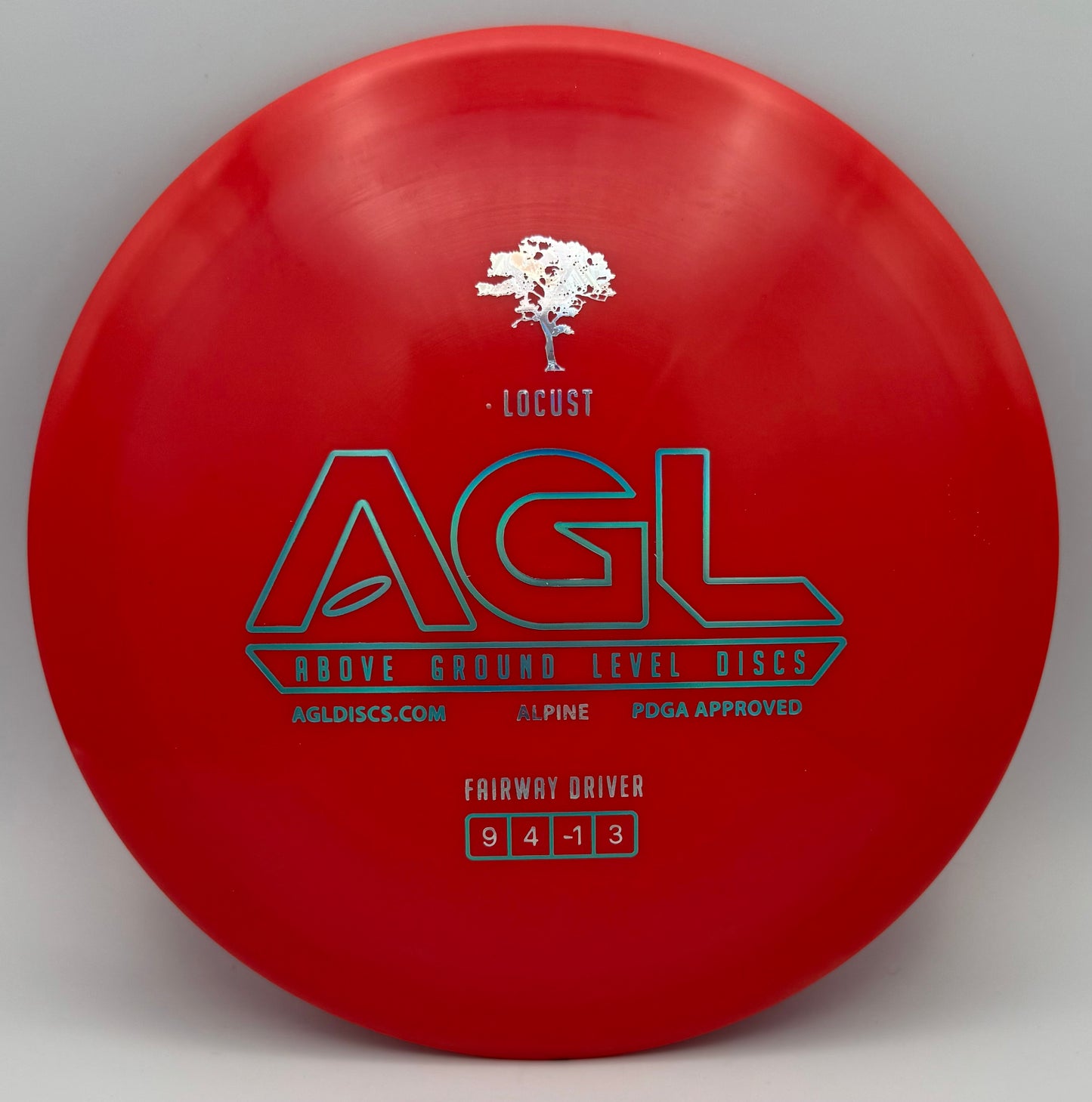 AGL Discs - Ribbon Red Alpine Locust (AGL Bar Logo)