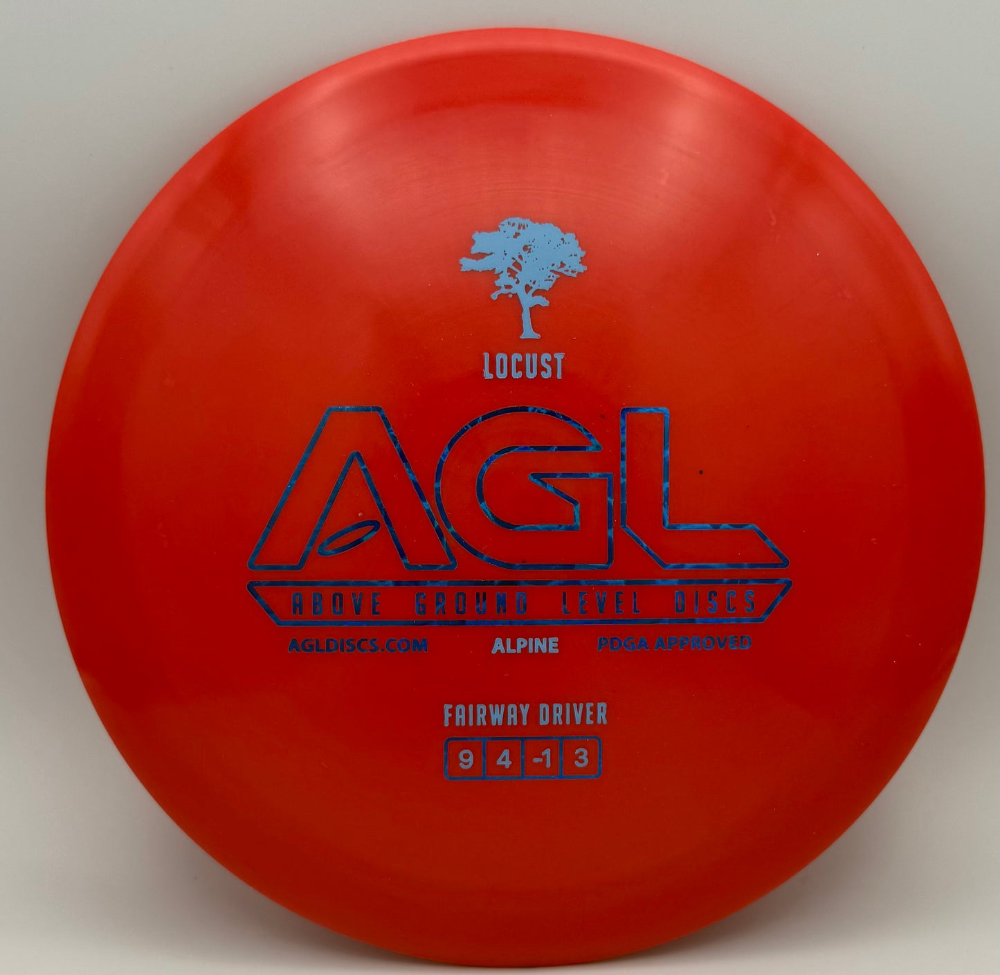 AGL Discs - Ribbon Red Alpine Locust (AGL Bar Logo)