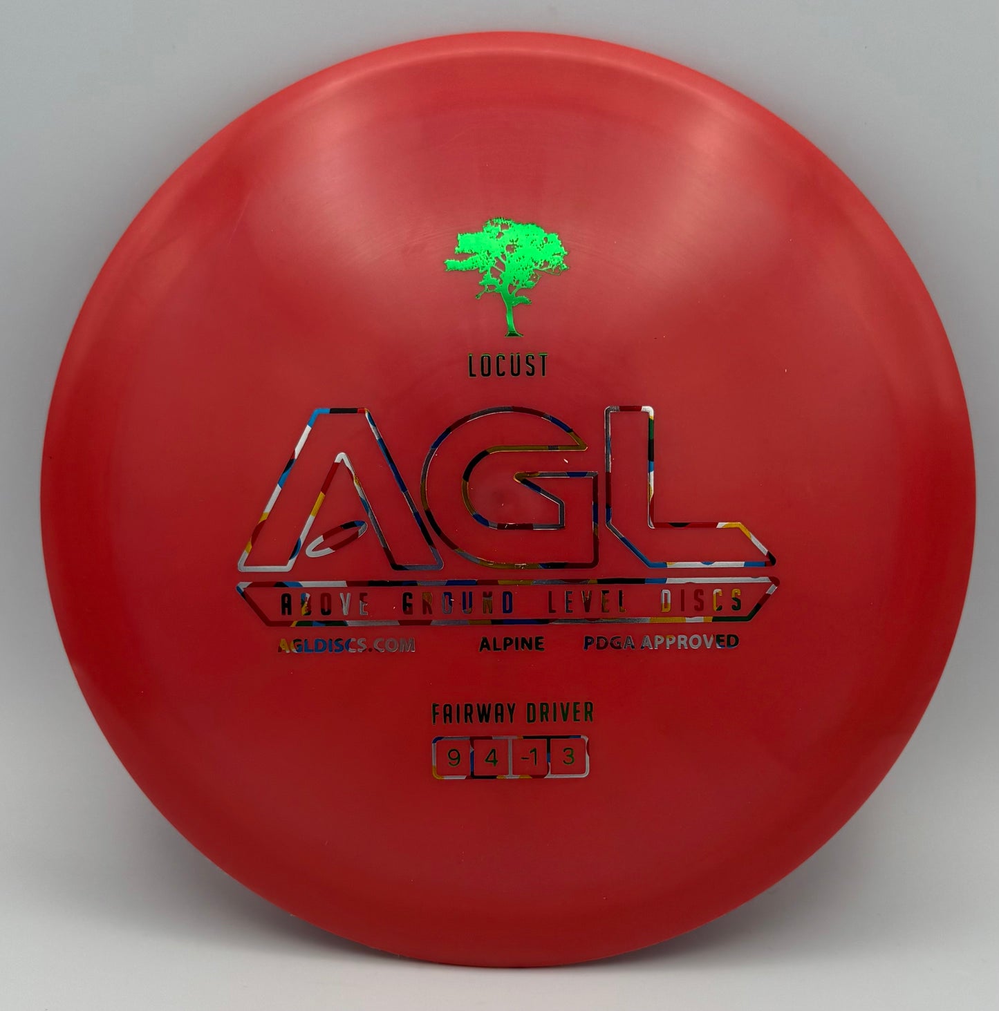 AGL Discs - Ribbon Red Alpine Locust (AGL Bar Logo)