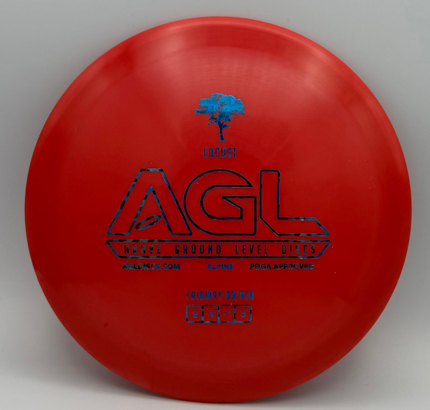 AGL Discs - Ribbon Red Alpine Locust (AGL Bar Logo)