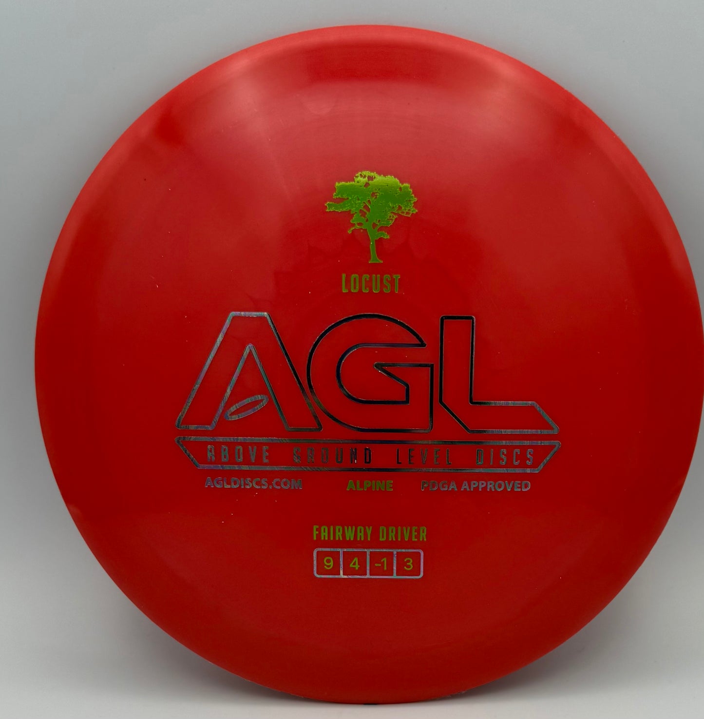 AGL Discs - Ribbon Red Alpine Locust (AGL Bar Logo)