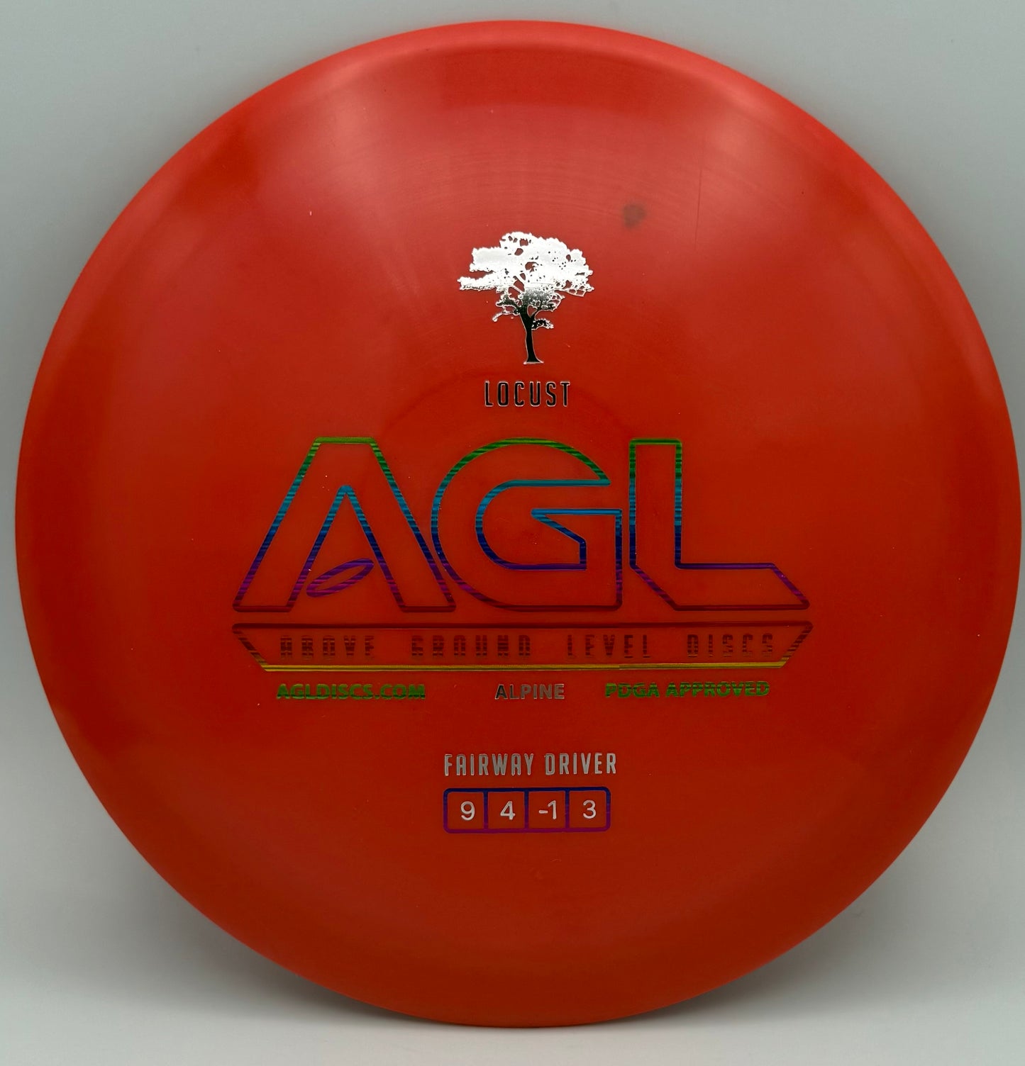 AGL Discs - Ribbon Red Alpine Locust (AGL Bar Logo)