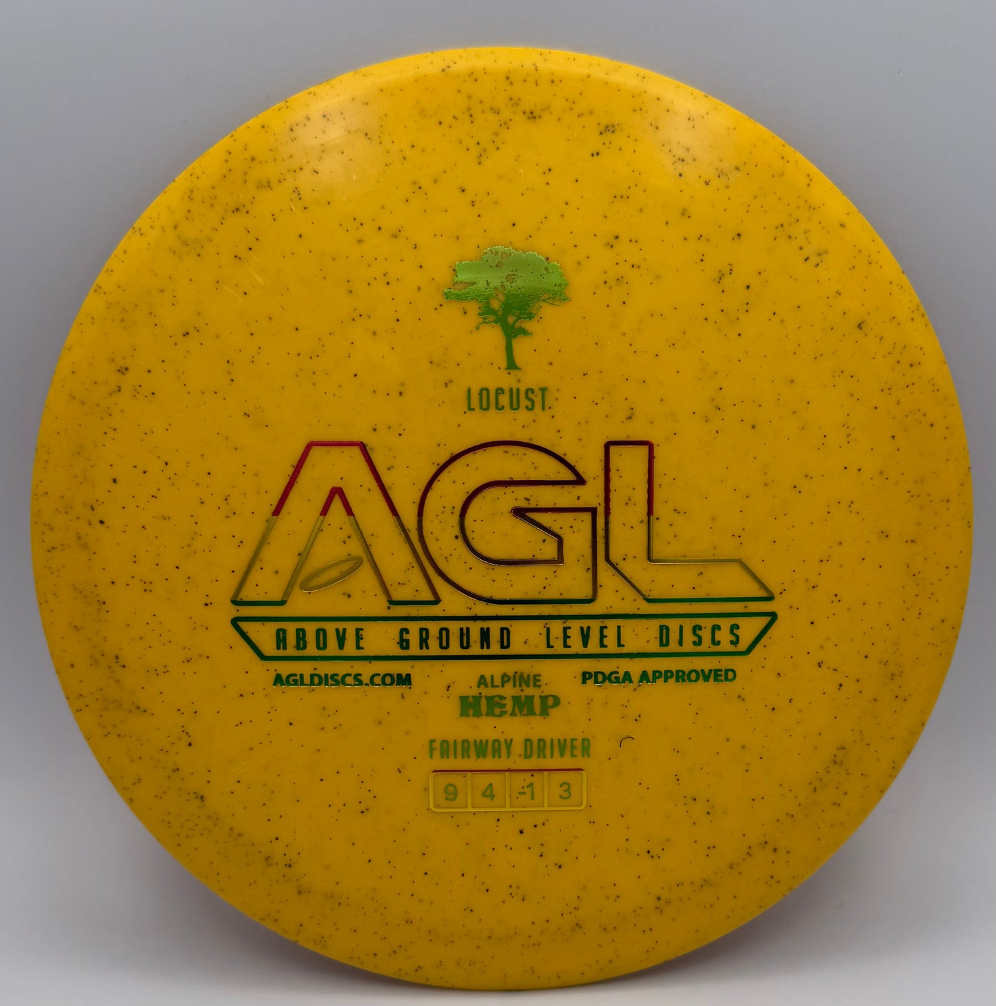 AGL Discs - Spicy Mustard Alpine Hemp Locust (AGL Bar Logo)