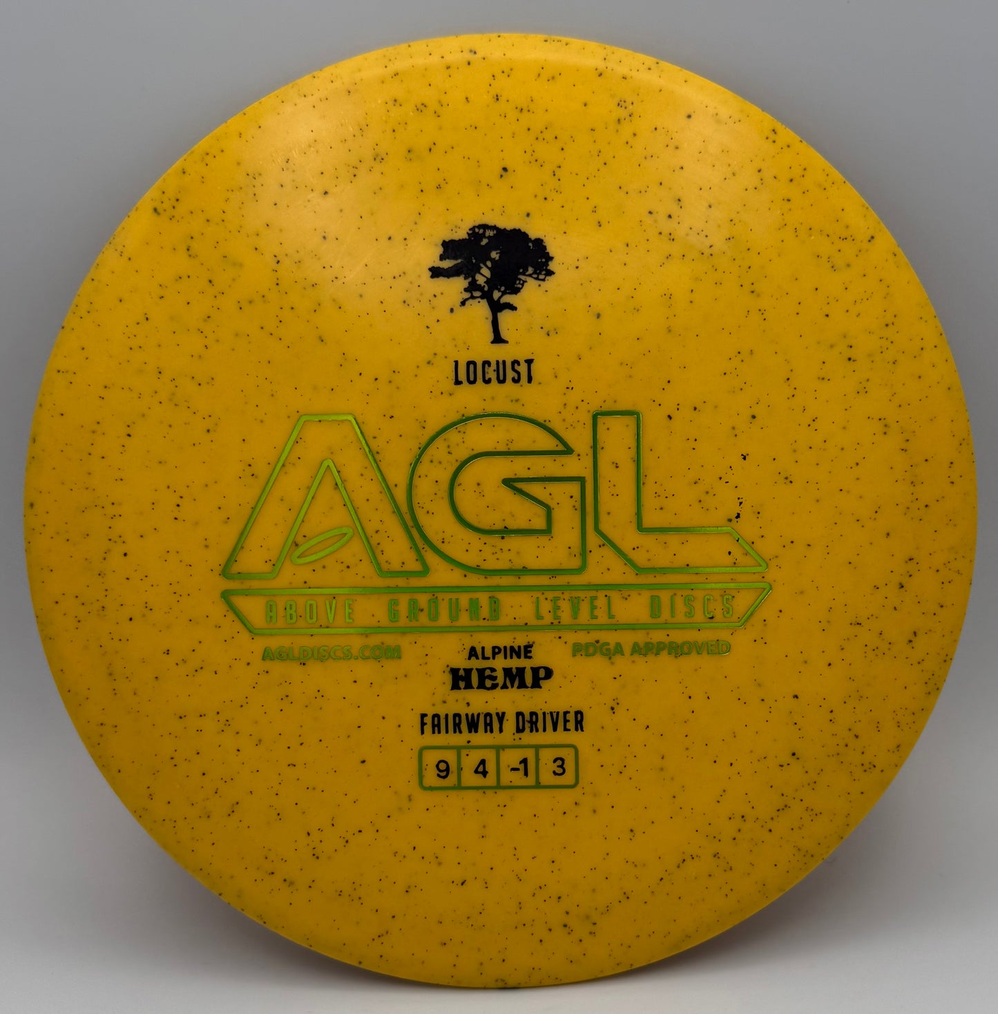 AGL Discs - Spicy Mustard Alpine Hemp Locust (AGL Bar Logo)