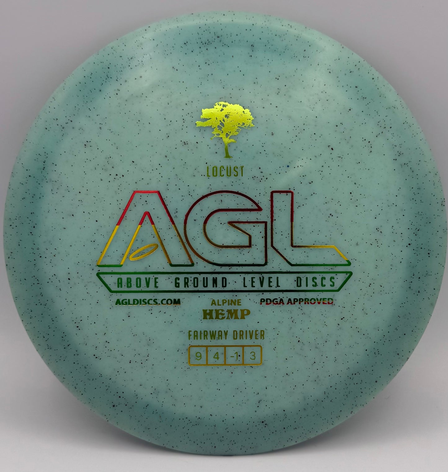 AGL Discs - Powder Blue Alpine Hemp Locust (AGL Bar Stamp)