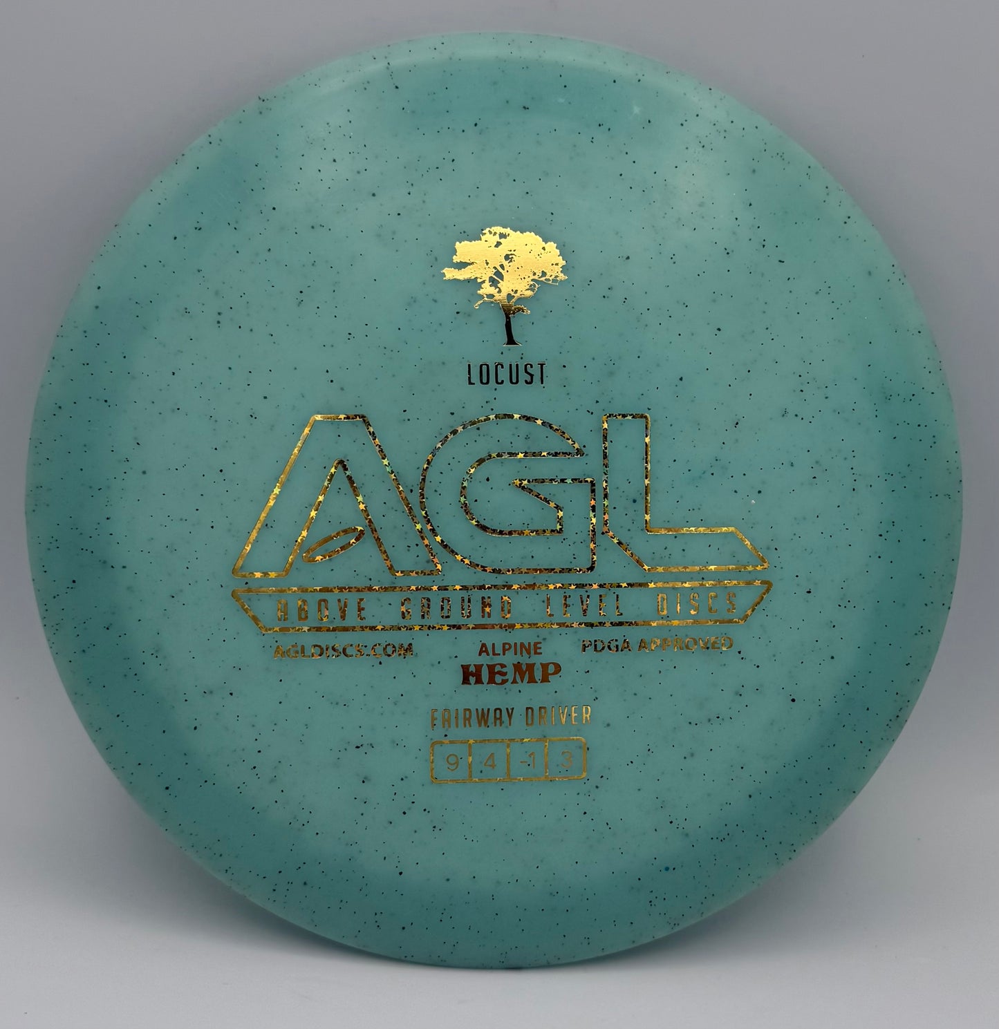 AGL Discs - Powder Blue Alpine Hemp Locust (AGL Bar Stamp)