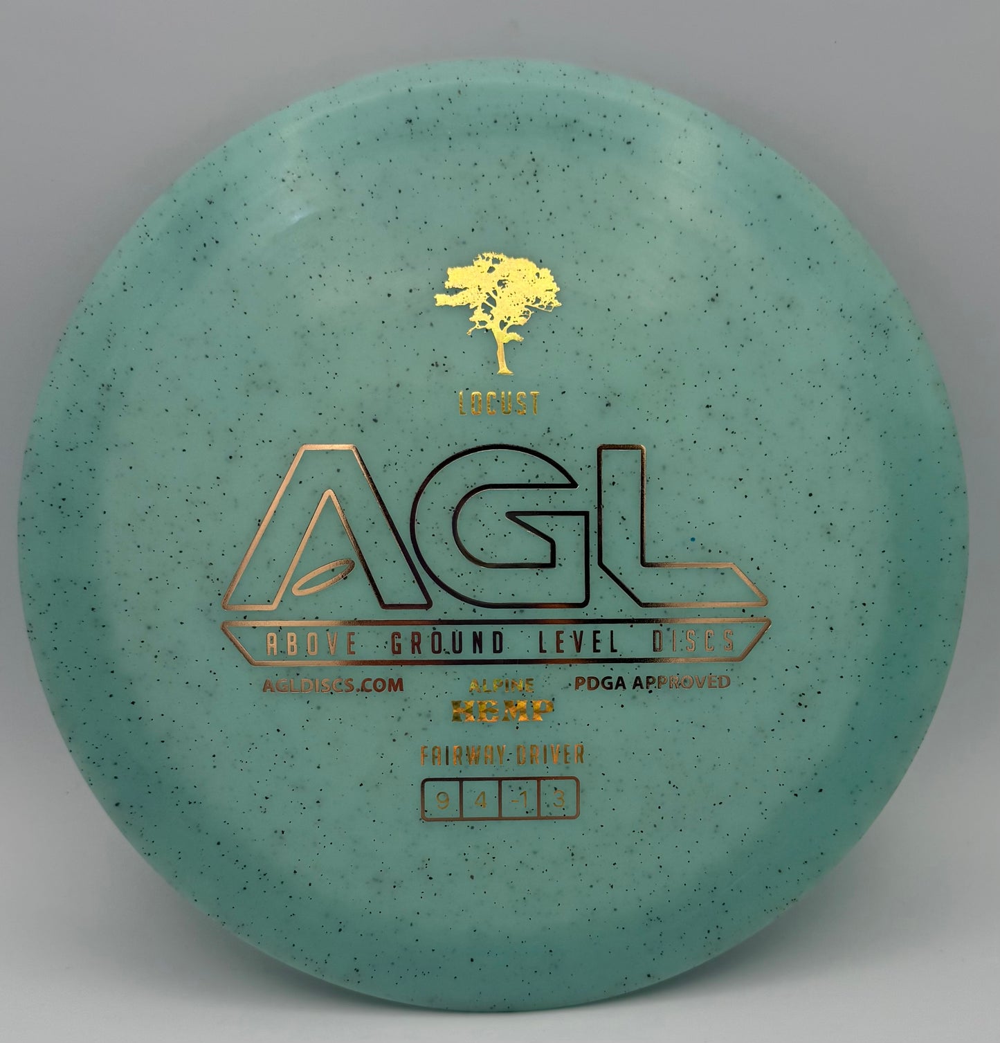 AGL Discs - Powder Blue Alpine Hemp Locust (AGL Bar Stamp)