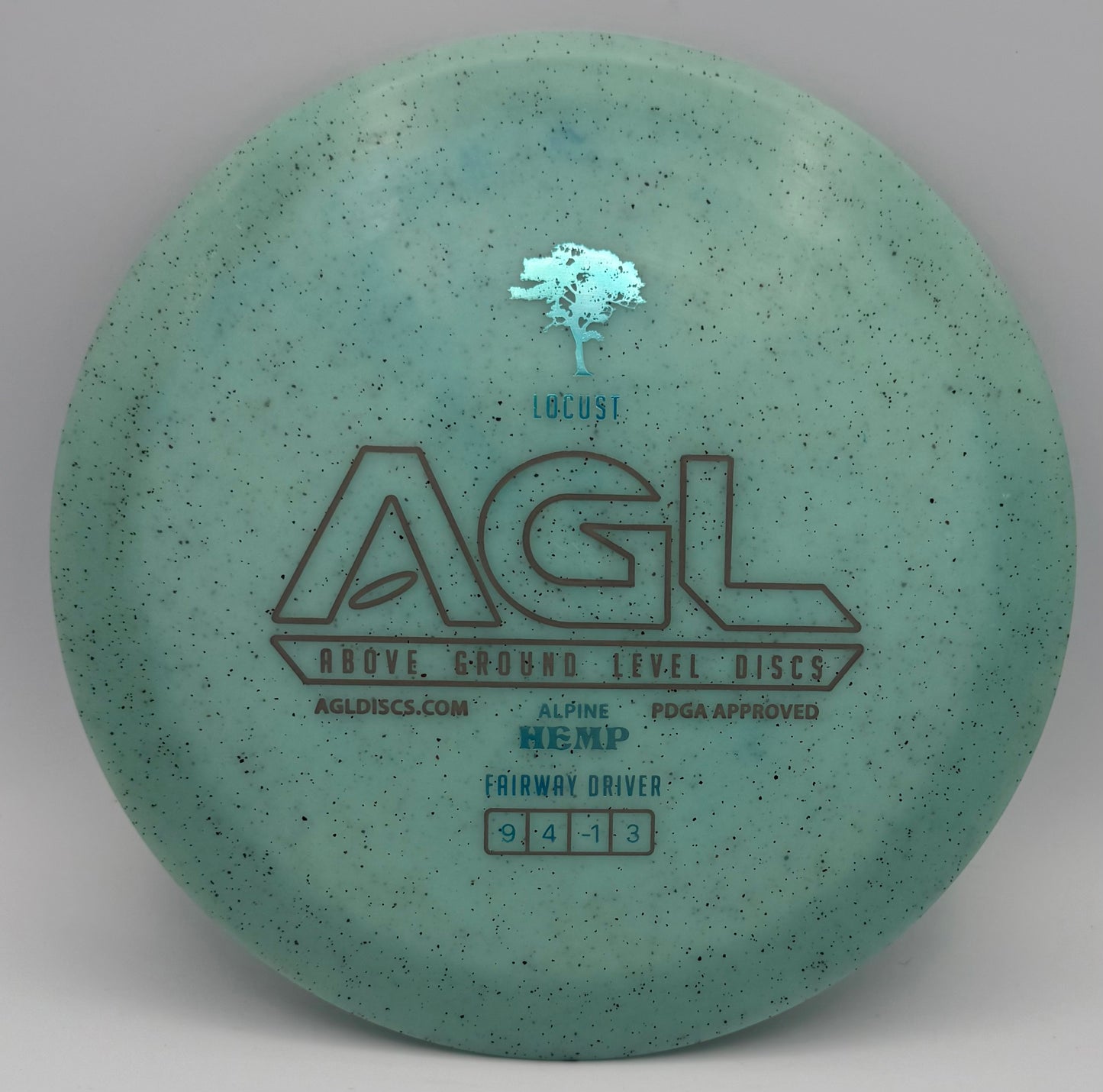 AGL Discs - Powder Blue Alpine Hemp Locust (AGL Bar Stamp)