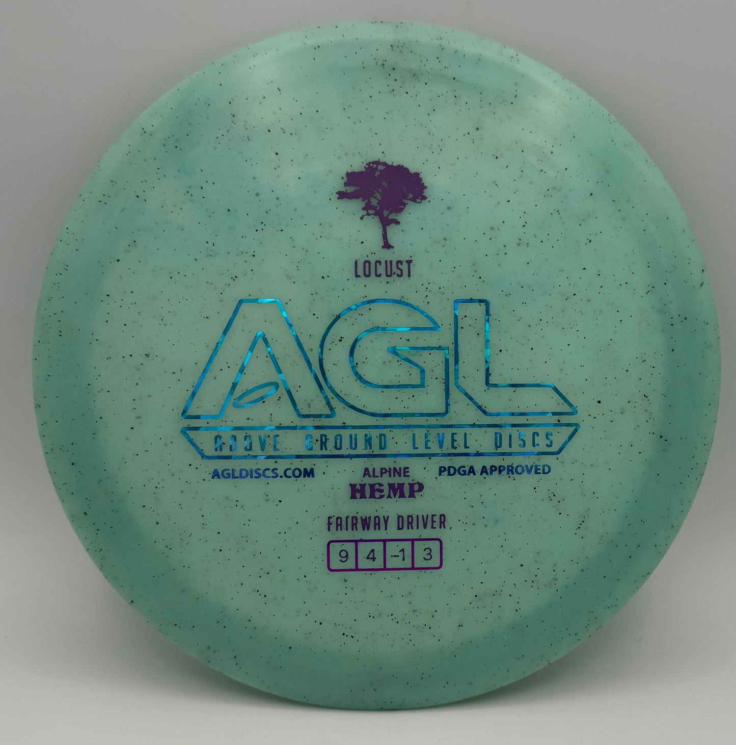 AGL Discs - Powder Blue Alpine Hemp Locust (AGL Bar Stamp)