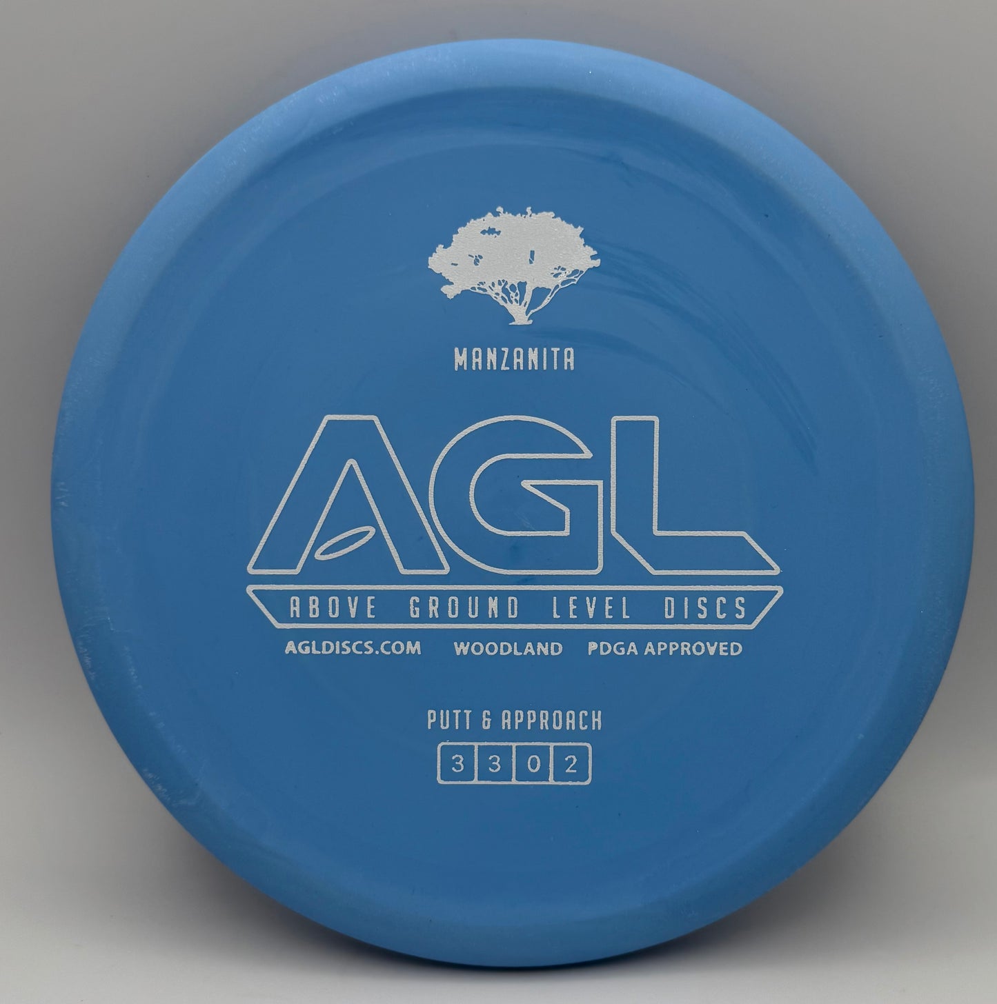 AGL Discs - Blue Woodland Manzanita (AGL Bar Logo)