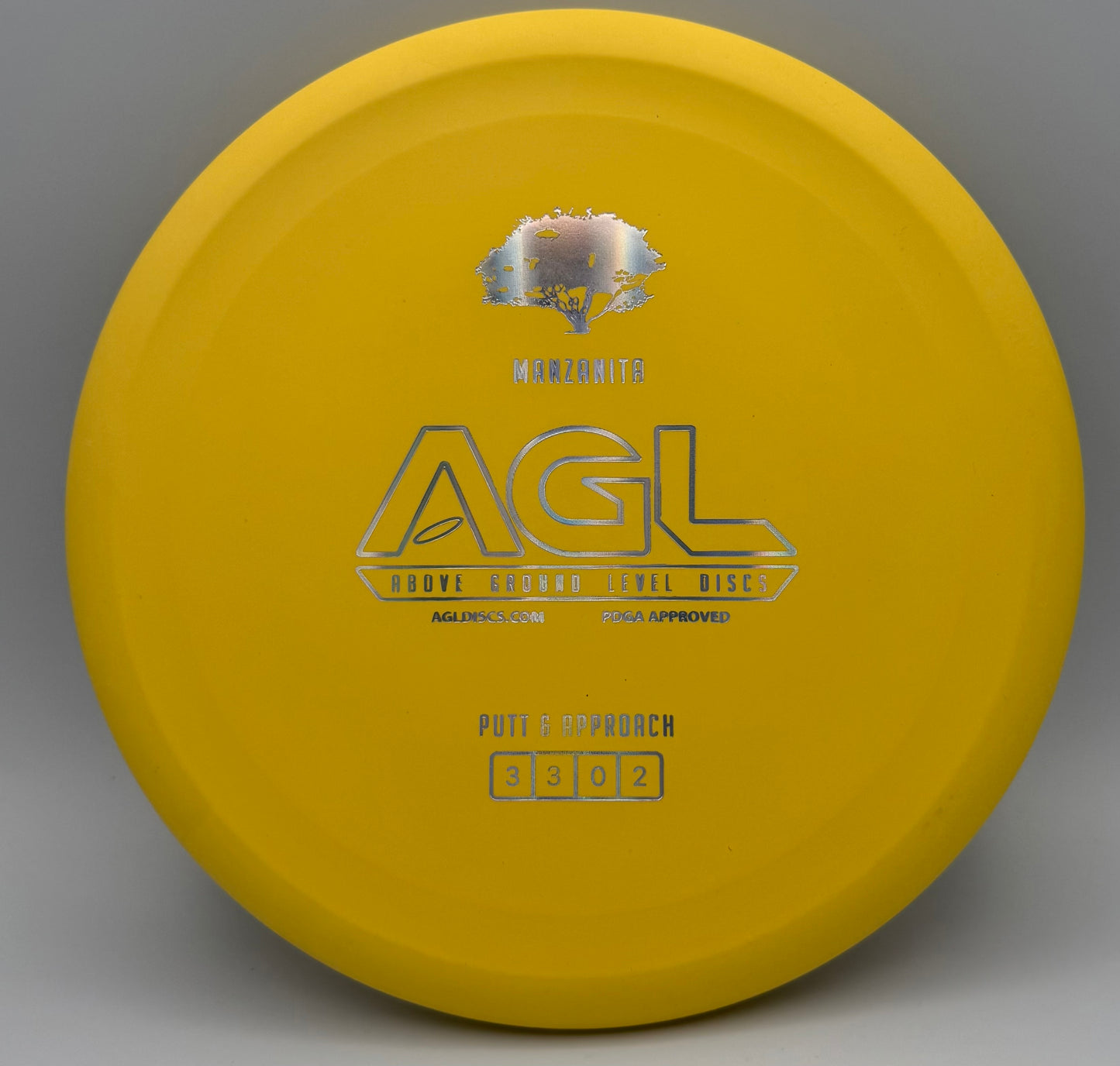 AGL Discs - Yellow Woodland Manzanita (AGL Bar Logo)