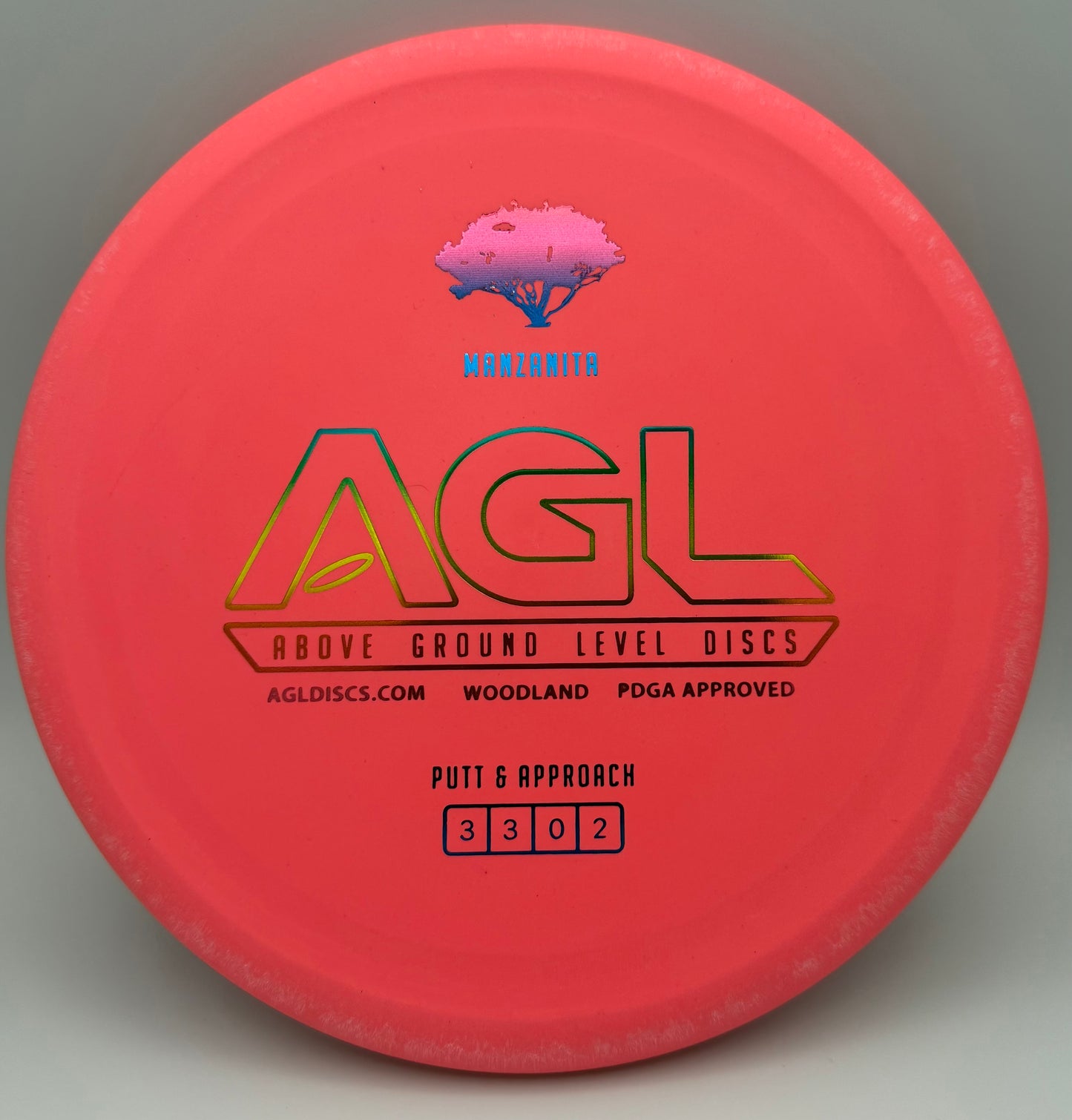 AGL Discs - Dragonfruit Woodland Manzanita (AGL Bar Logo)