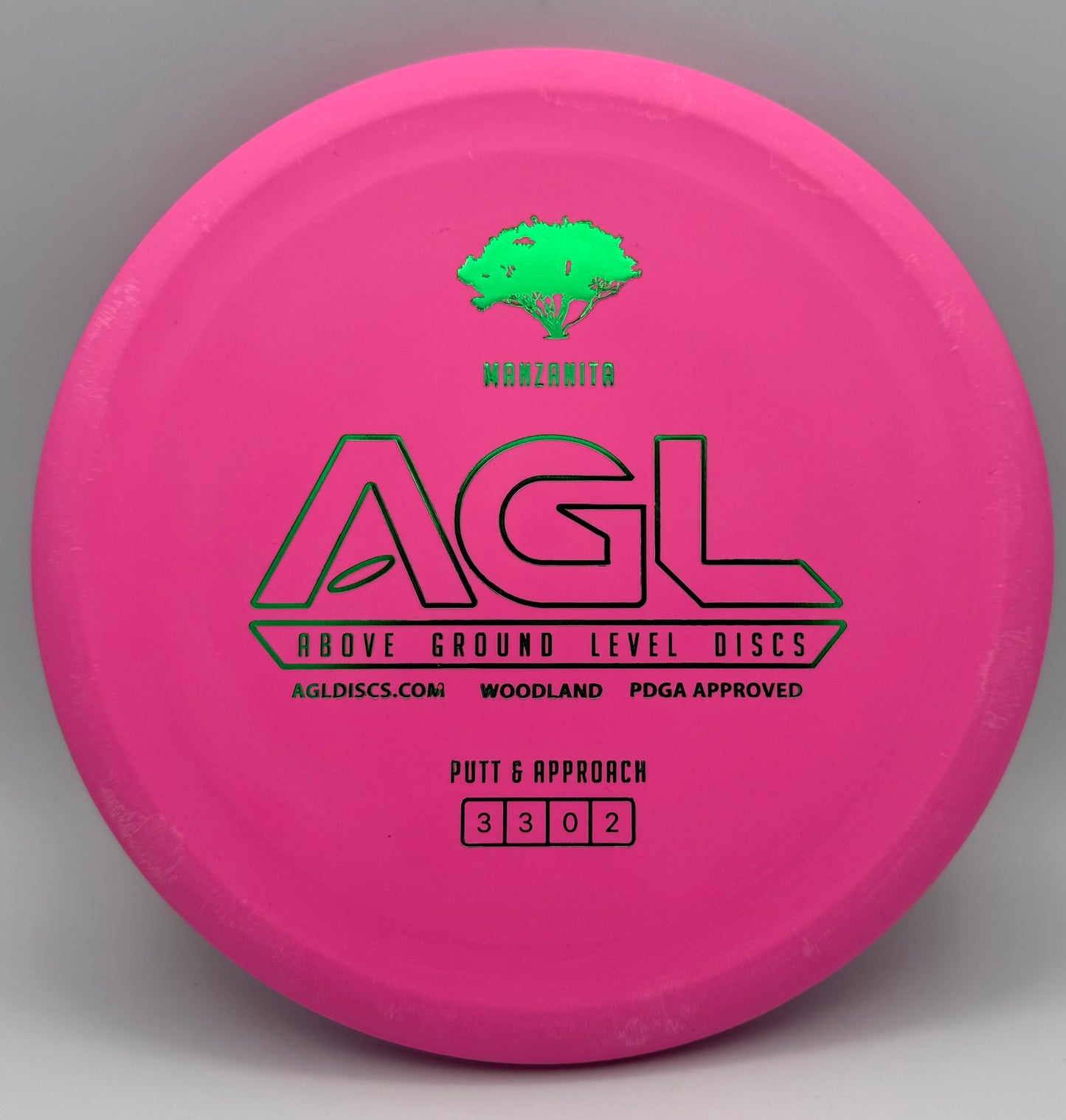 AGL Discs - Pink Woodland Manzanita (AGL Bar Logo)