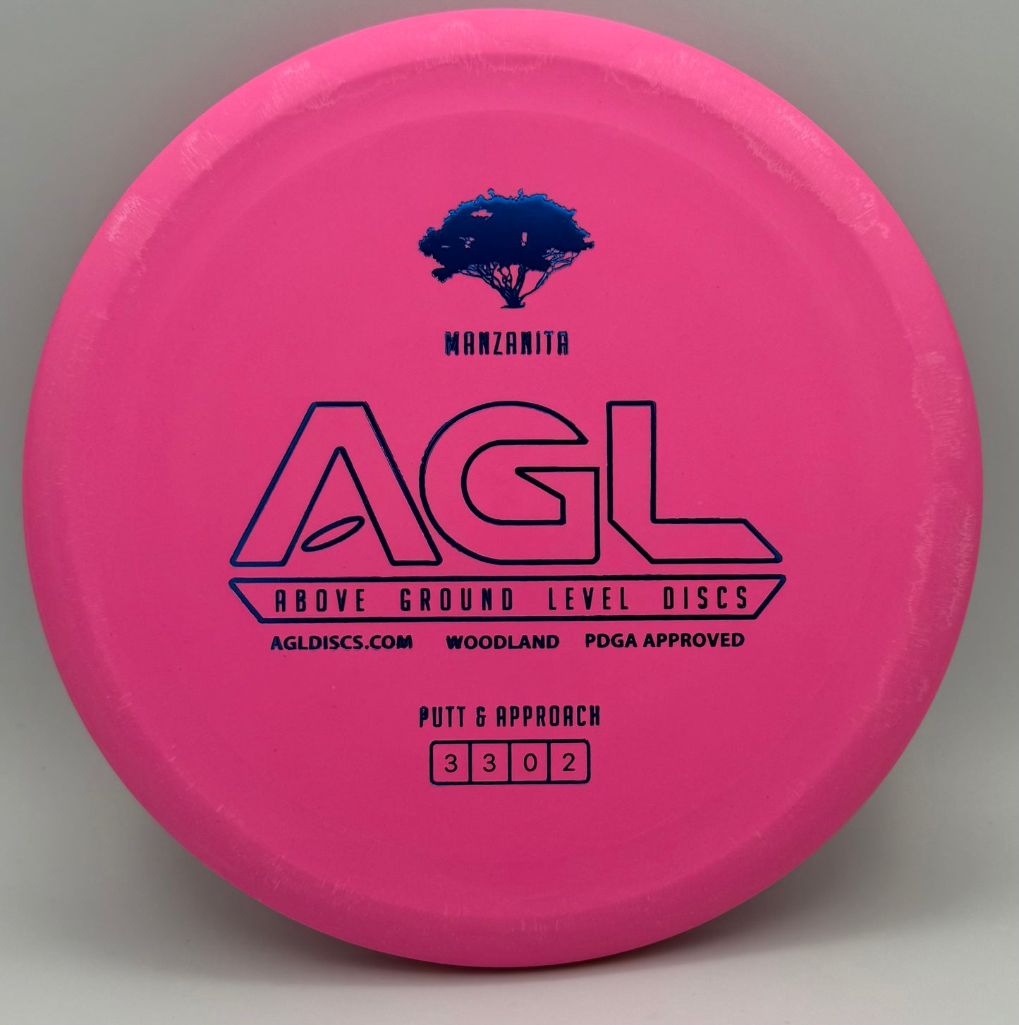 AGL Discs - Pink Woodland Manzanita (AGL Bar Logo)