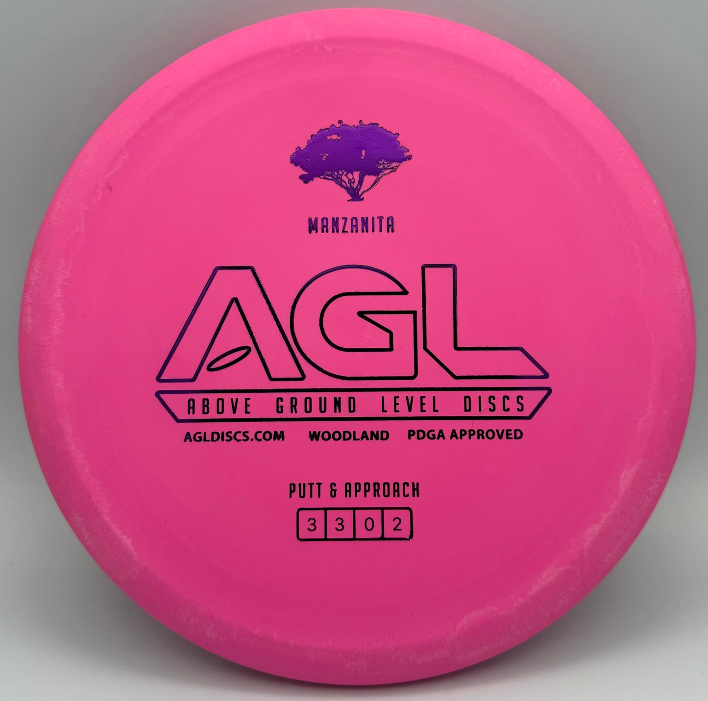 AGL Discs - Pink Woodland Manzanita (AGL Bar Logo)