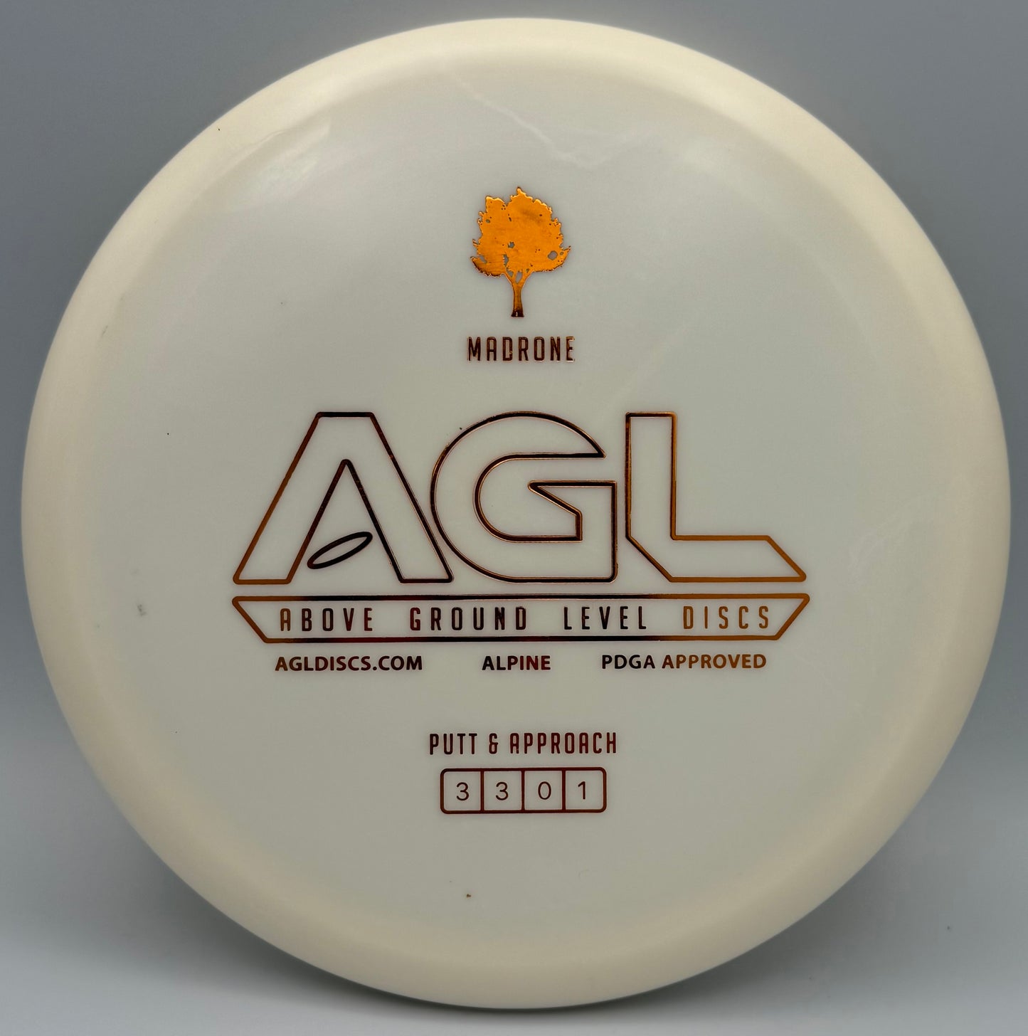 AGL Discs - Snowy White Alpine Madrone (AGL Bar Stamp)