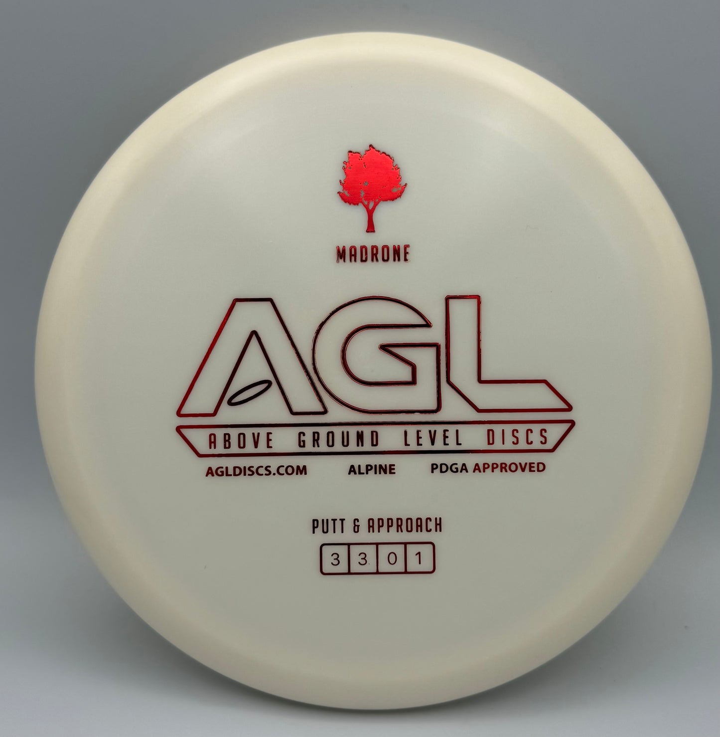 AGL Discs - Snowy White Alpine Madrone (AGL Bar Stamp)