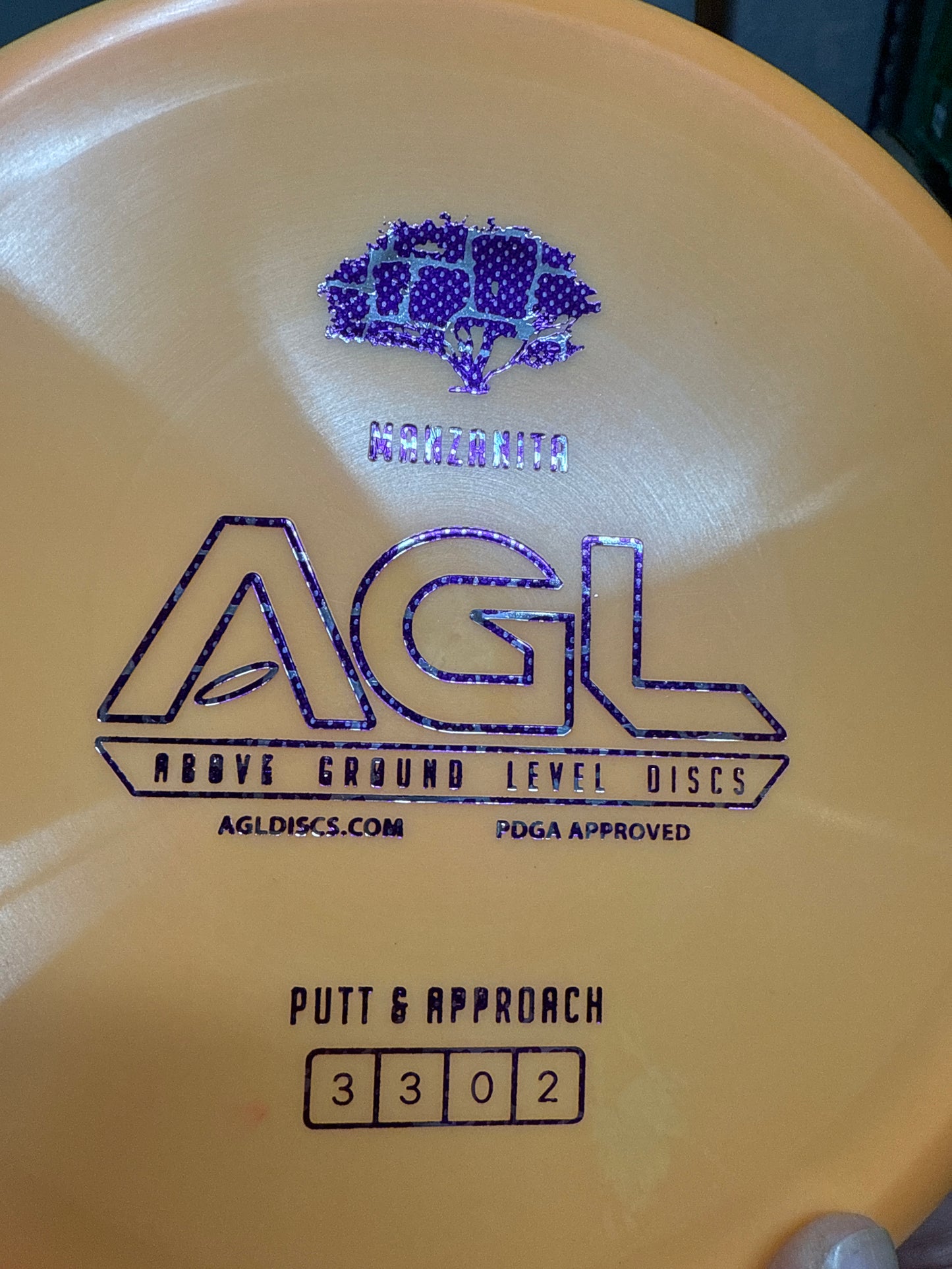 AGL Discs - Soda Pop Orange Alpine Manzanita (AGL Bar Stamp)