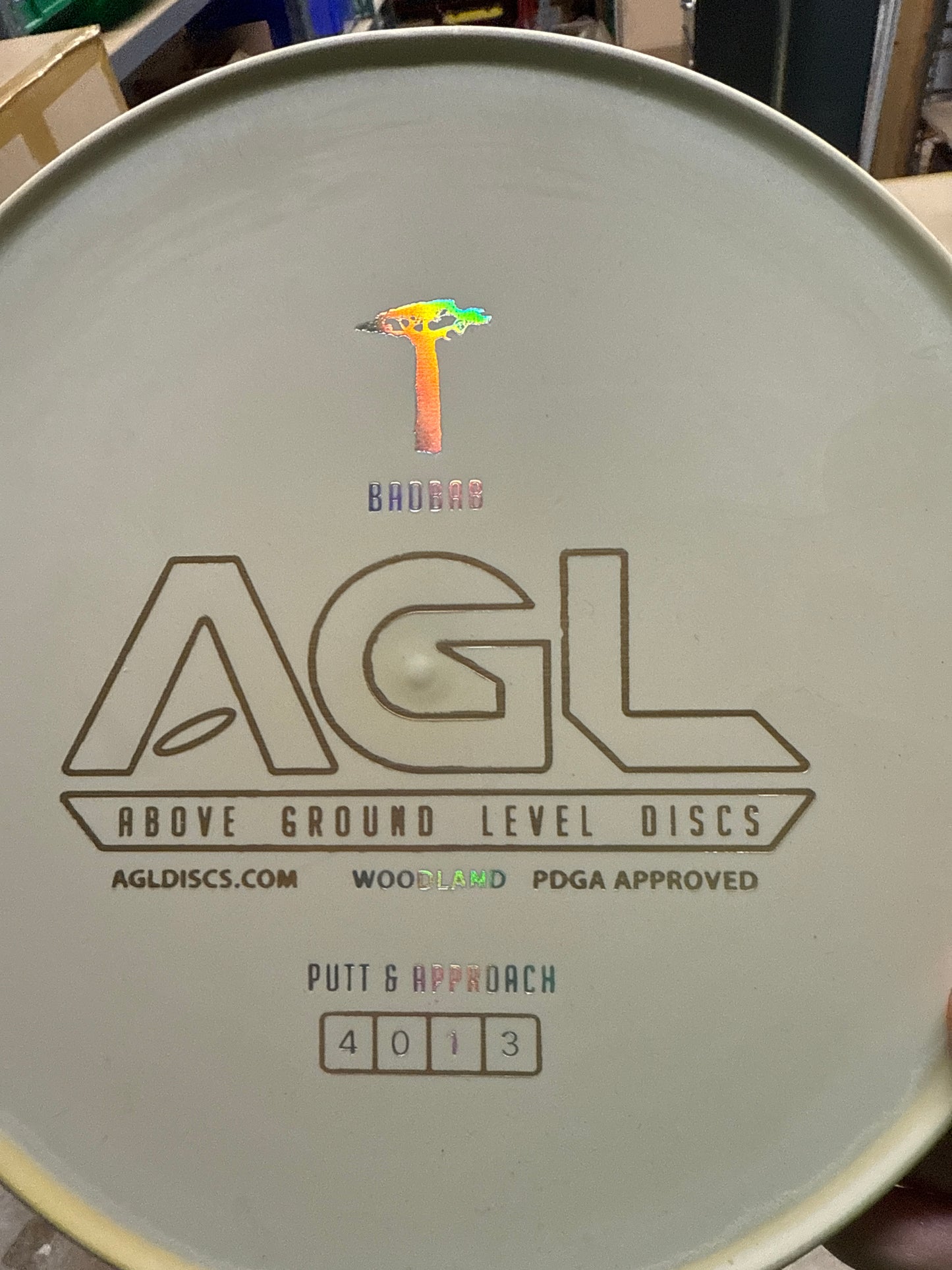 AGL Discs - Chalk White Woodland Baobab (AGL Bar Stamp)