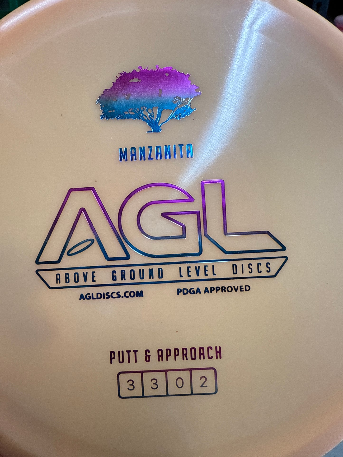 AGL Discs - Cantaloupe Alpine Manzanita (AGL Bar Stamp)