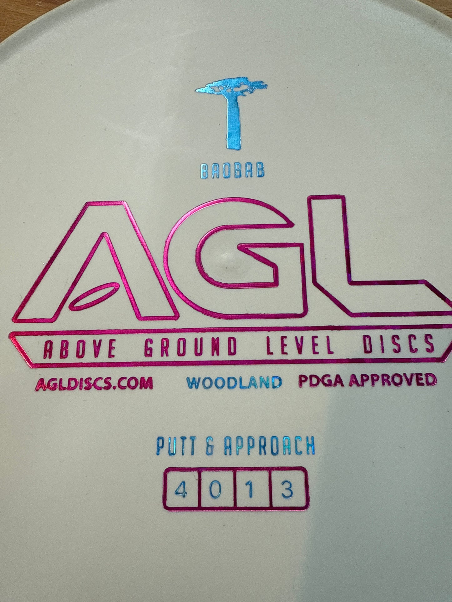 AGL Discs - Chalk White Woodland Baobab (AGL Bar Stamp)