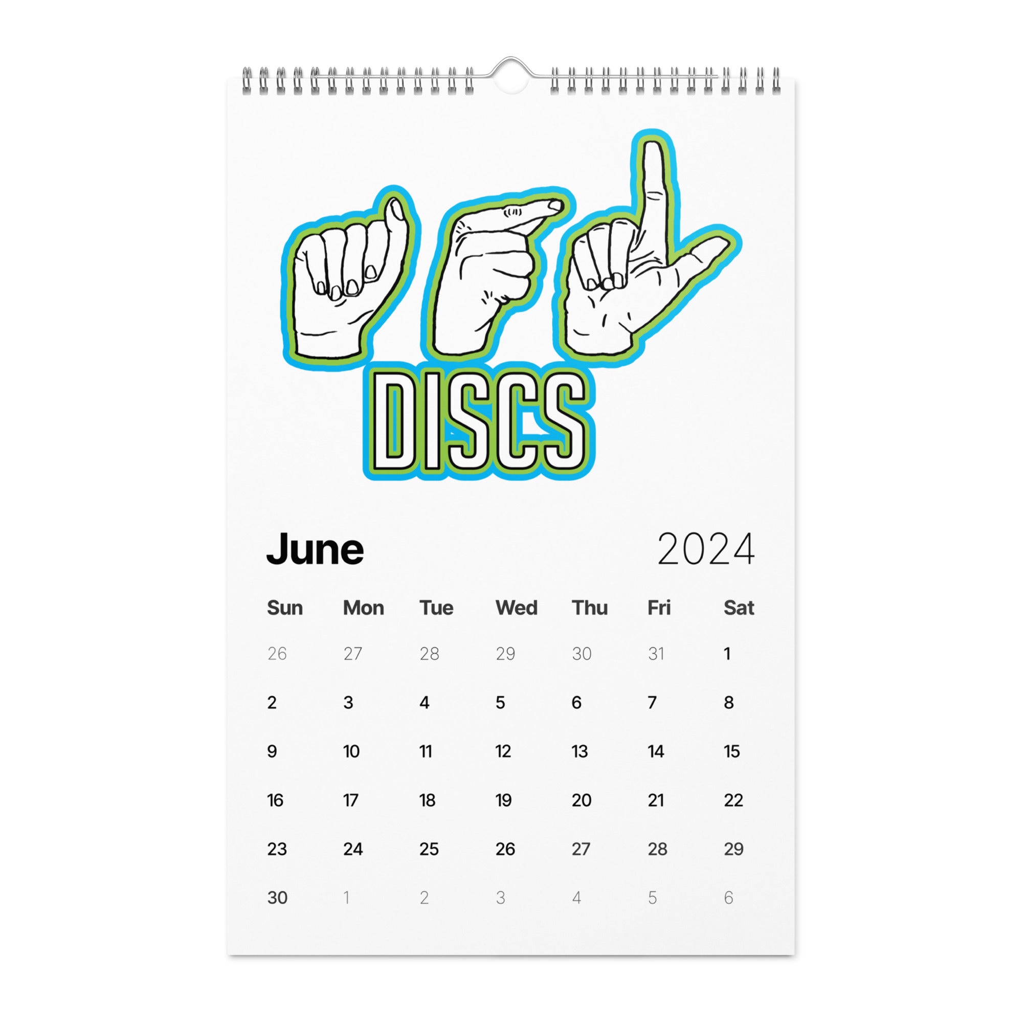 AGL Discs Wall calendar 2024