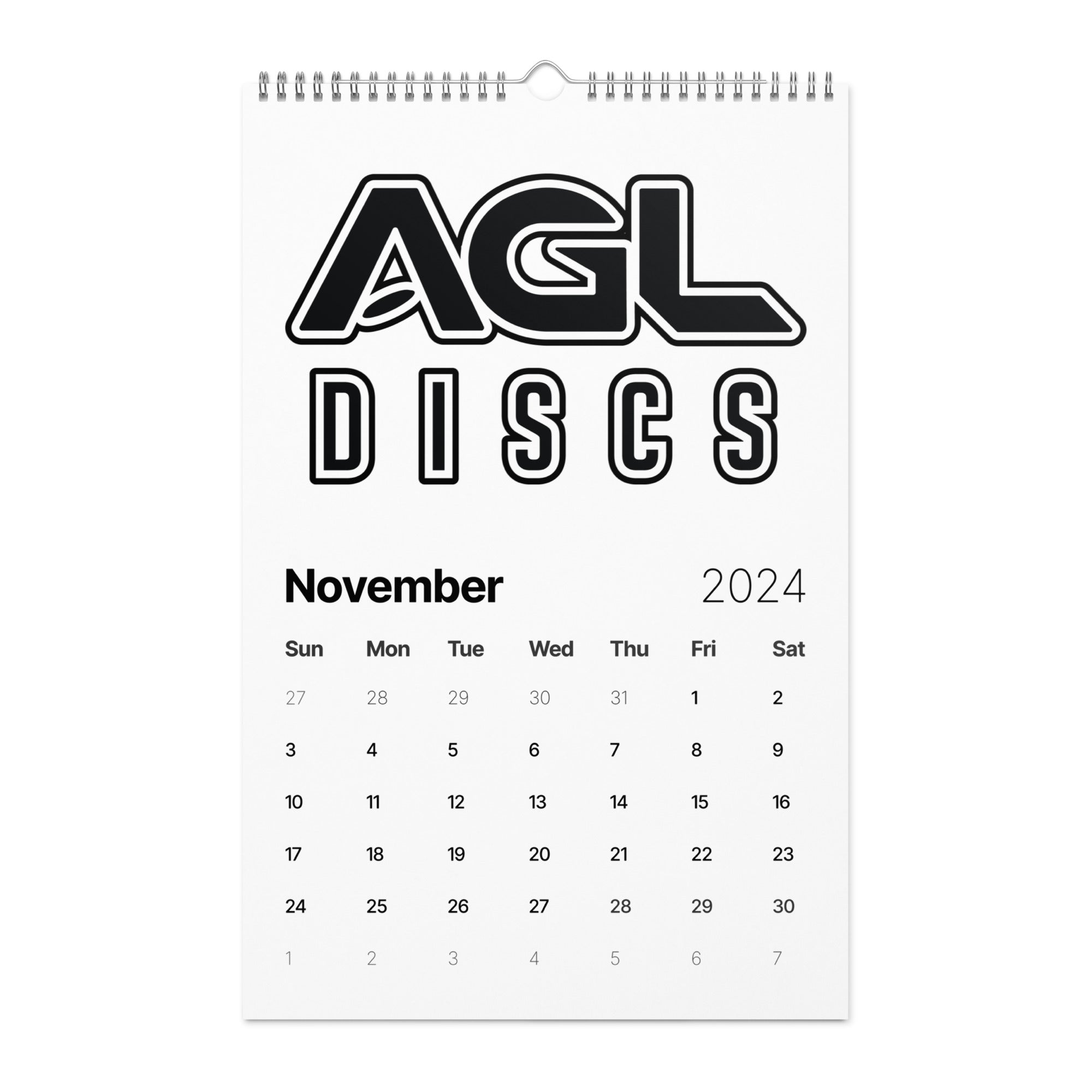 AGL Discs Wall calendar 2024